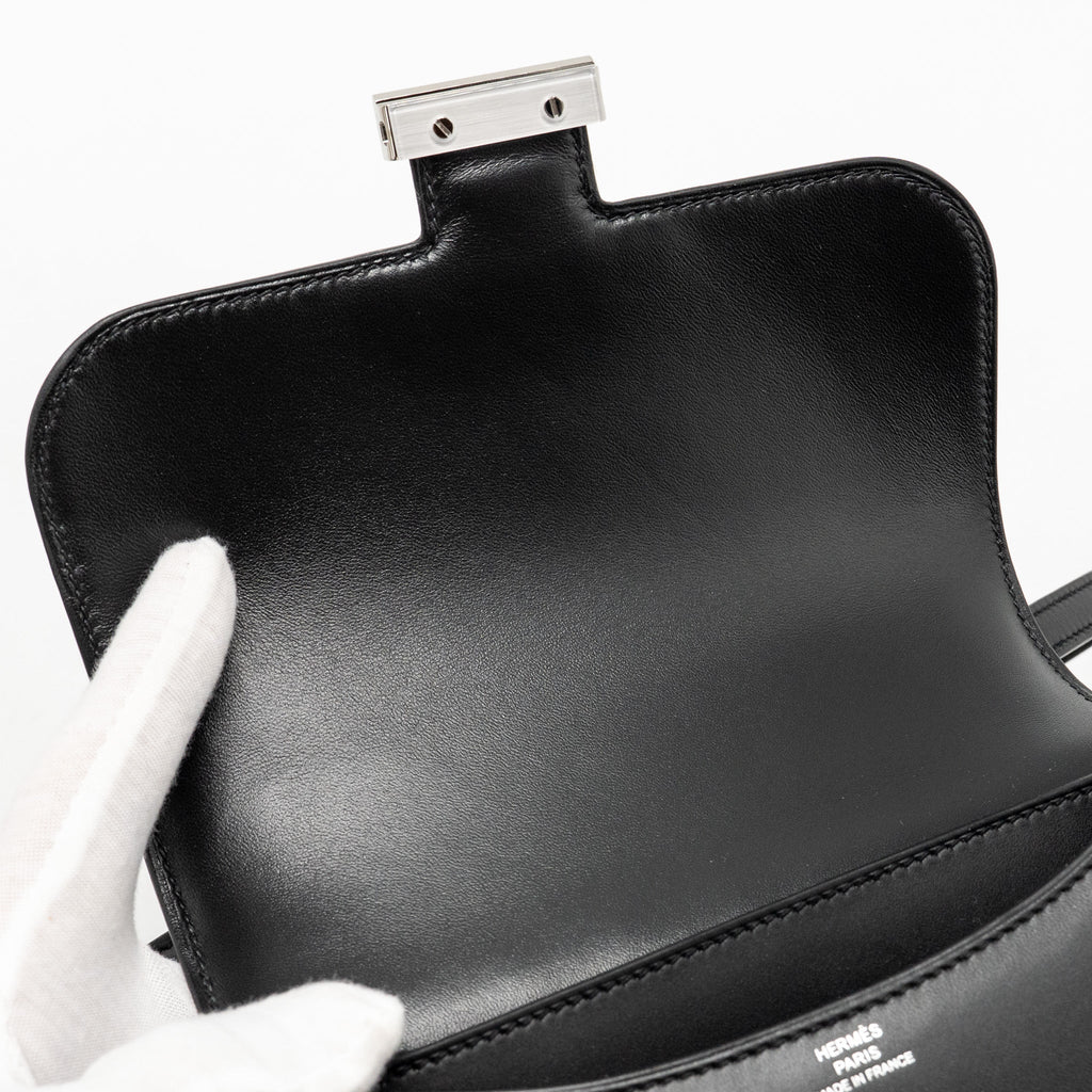 HERMES MINI CONSTANCE STUDIO DISCO LIMITED MONSIEUR LEATHER BLACK SHW