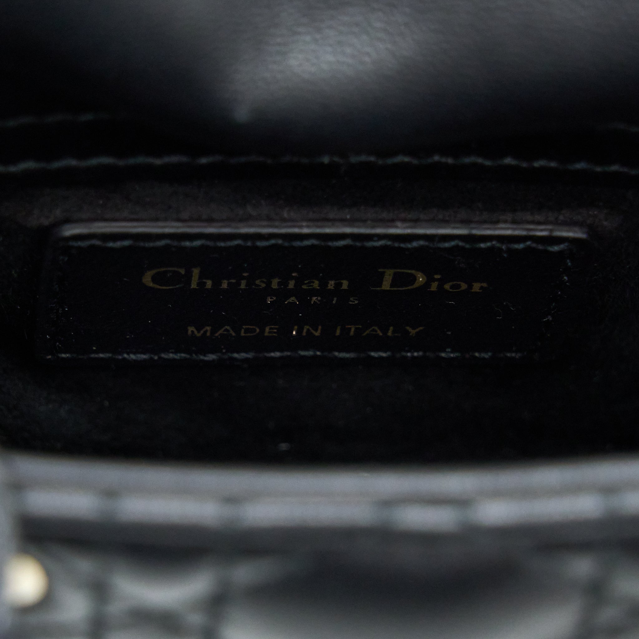 DIOR MICRO LADY DIOR LAMBSKIN BLACK GHW