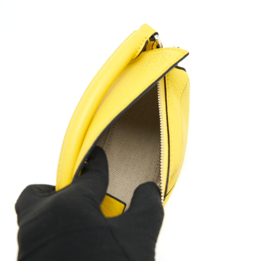 LOEWE NANO PUZZLE CLASSIC CALFSKIN YELLOW WITH SHW