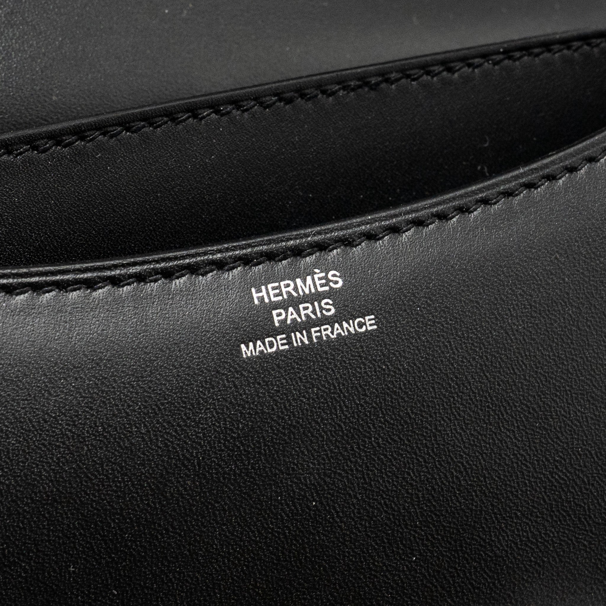 HERMES MINI CONSTANCE STUDIO DISCO LIMITED MONSIEUR LEATHER BLACK SHW