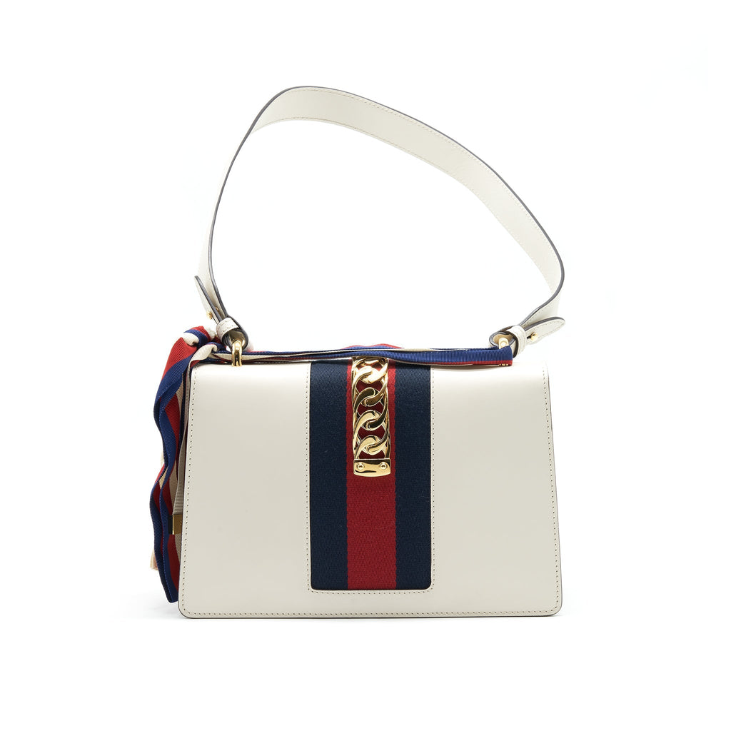 GUCCI SMALL SYLVIE BAG WHITE