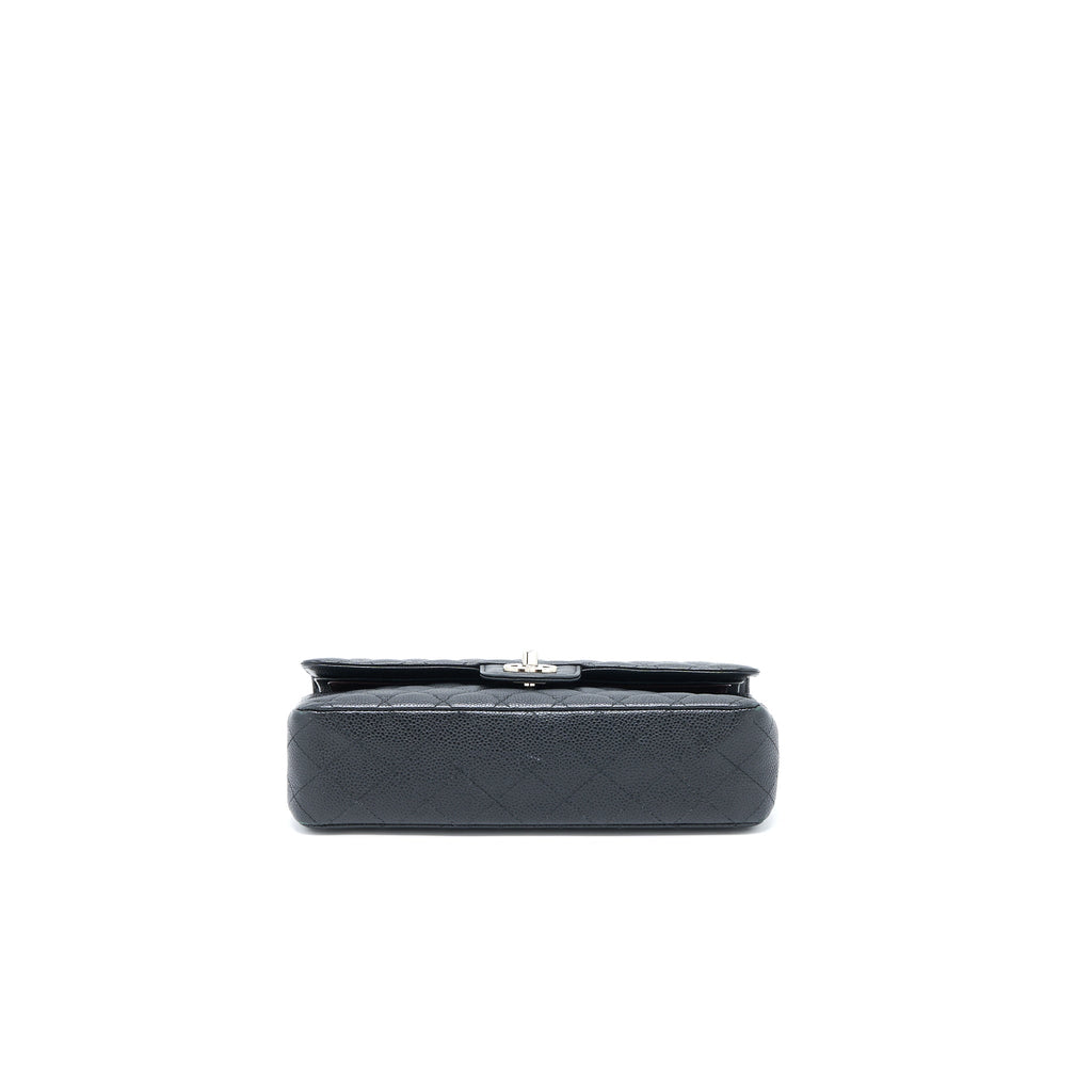 CHANEL MEDIUM CLASSIC FLAP BAG CAVIAR BLACK SHW