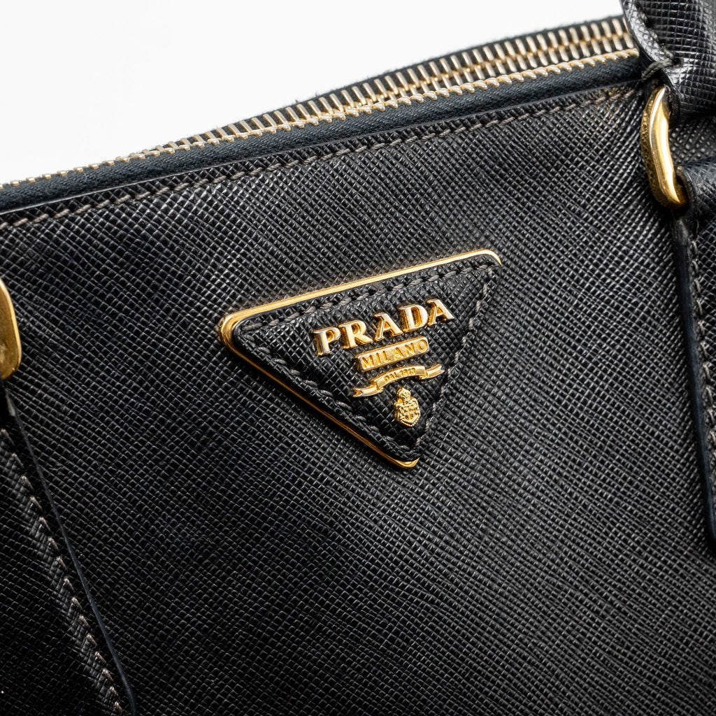 PRADA SAFFIANO TOTE BAG CALFSKIN BLACK GHW