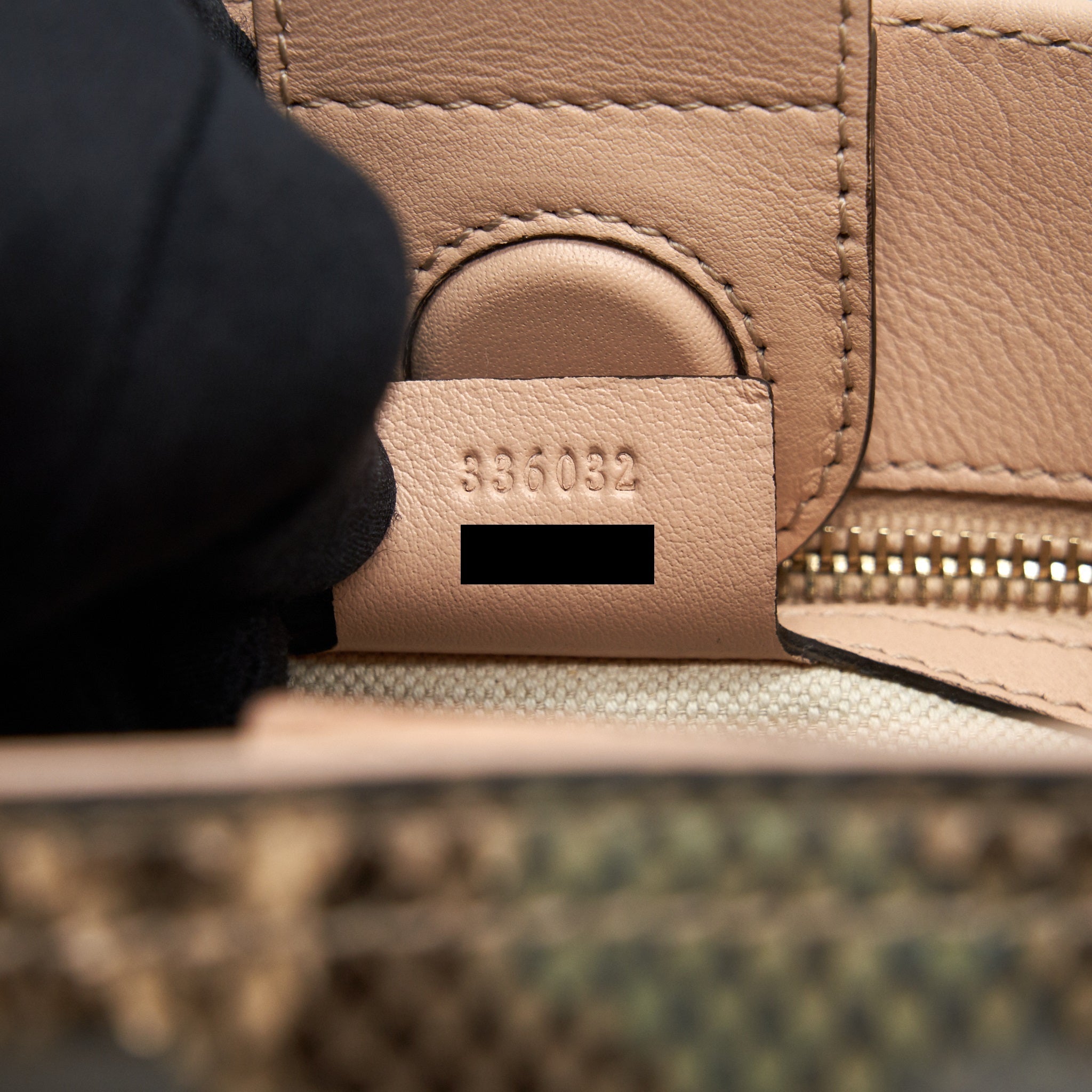 GUCCI PYTHON LEATHER BAMBOO HANDLE DIANA TOTE BAG