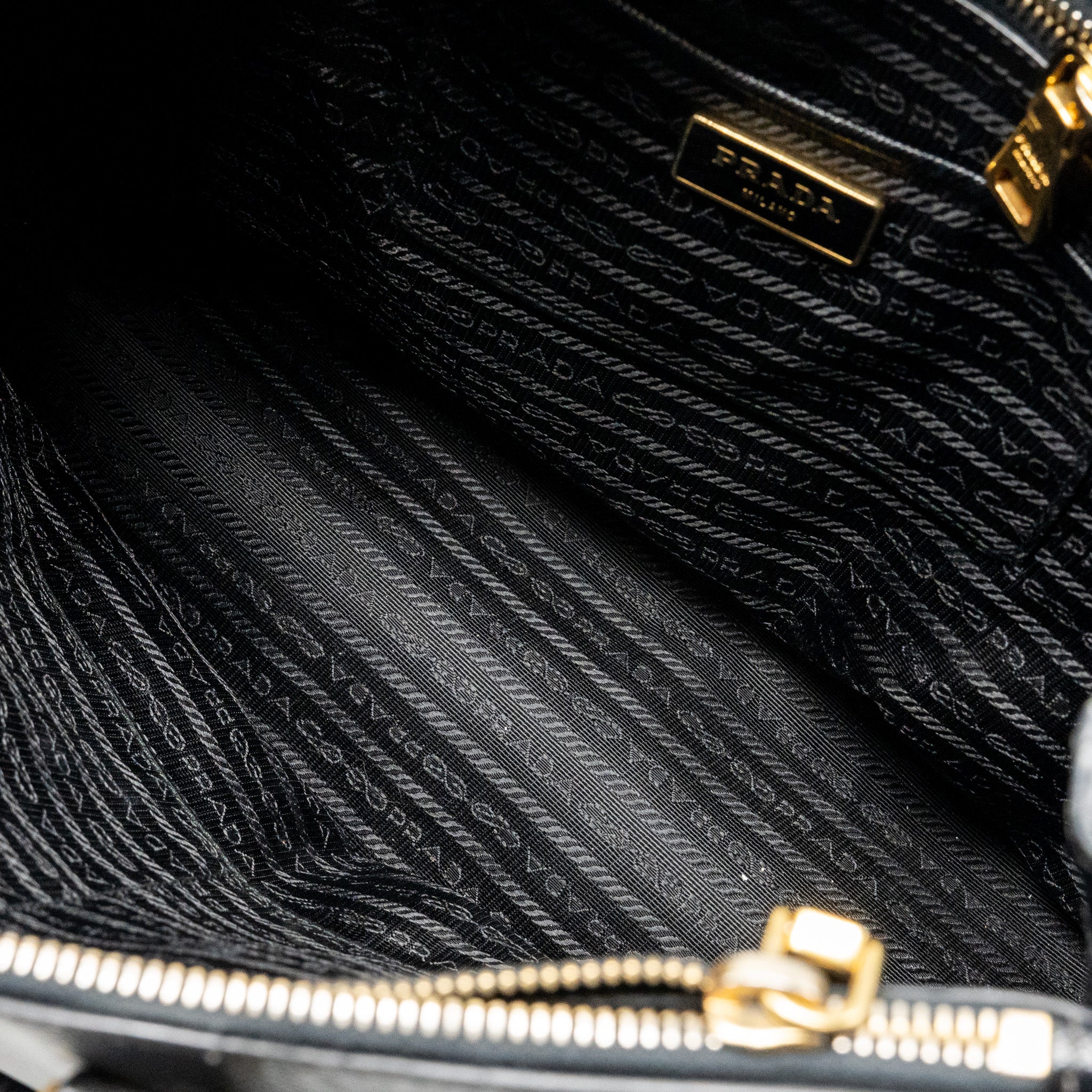 PRADA SAFFIANO TOTE BAG CALFSKIN BLACK GHW