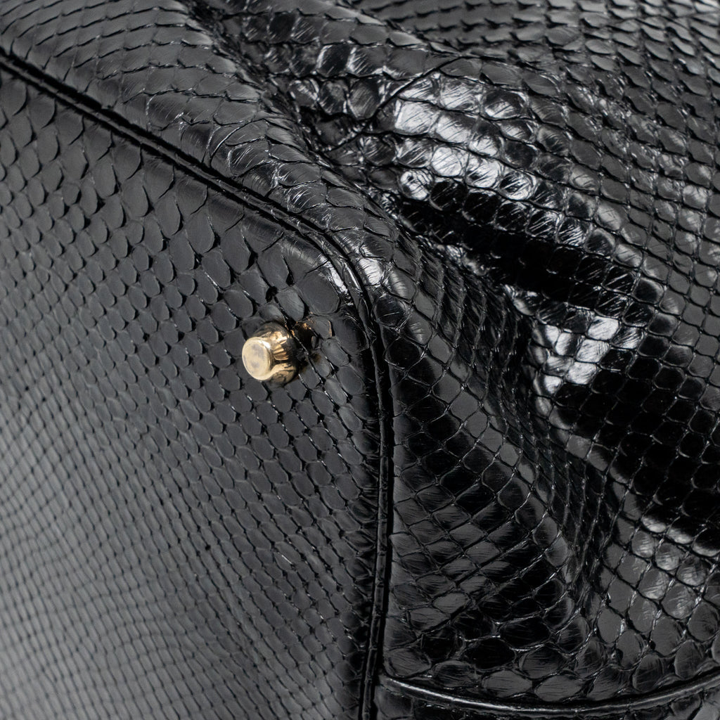 DIOR DIORIFIC TOTE BAG PYTHON LEATHER BLACK SHW
