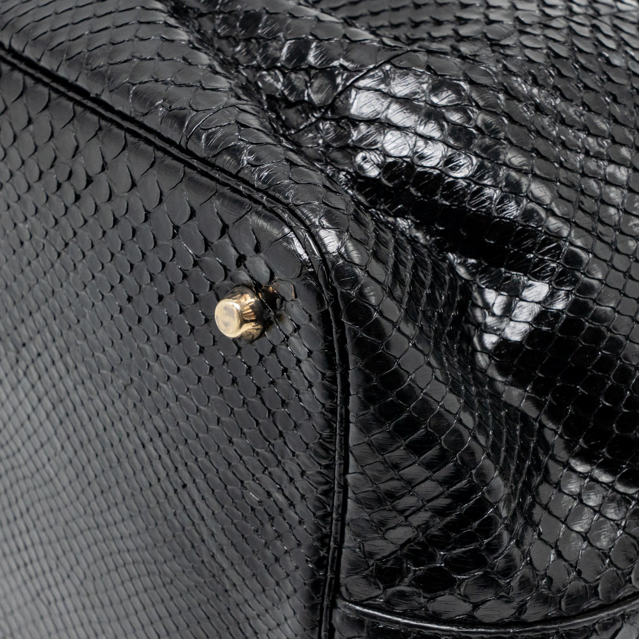 DIOR DIORIFIC TOTE BAG PYTHON LEATHER BLACK SHW