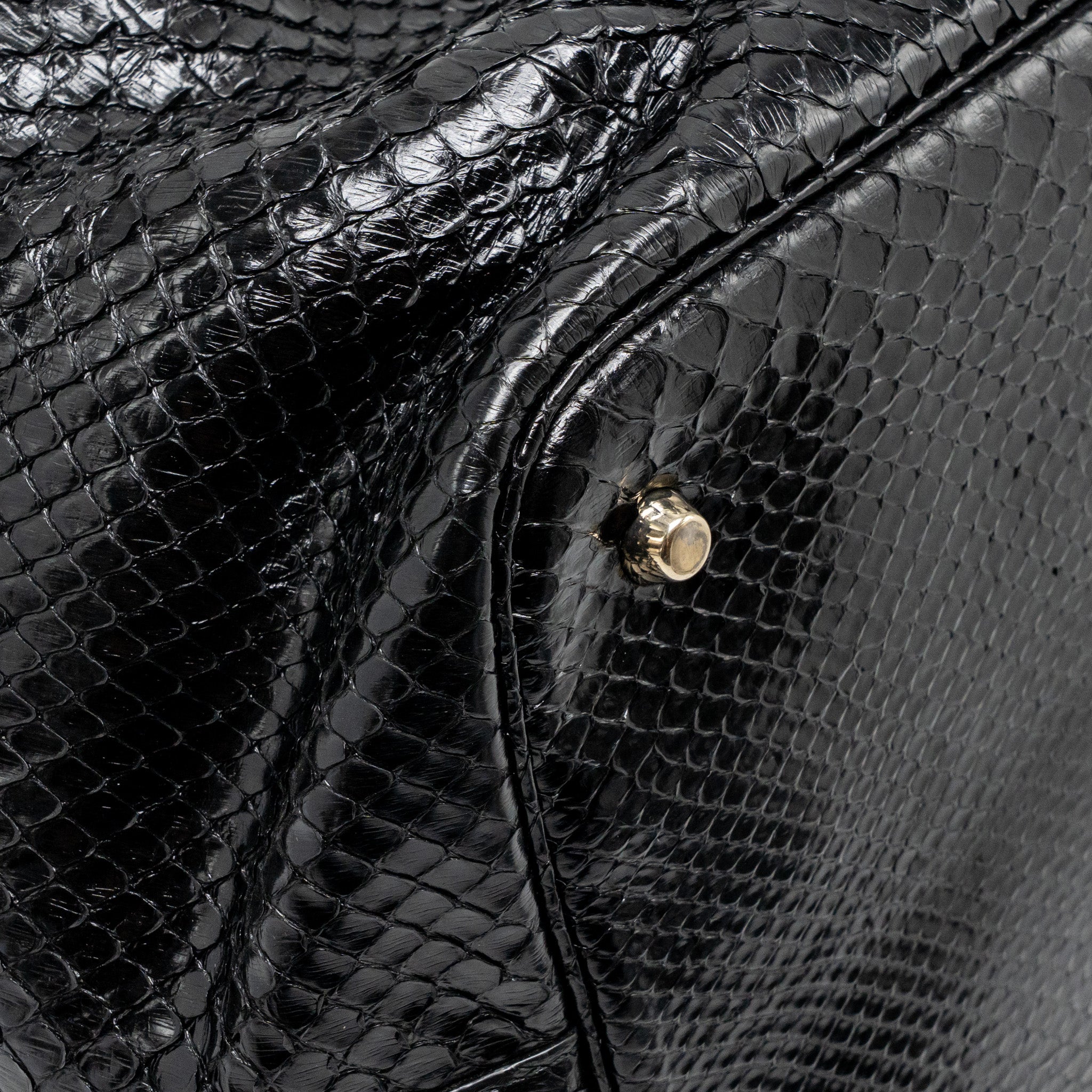DIOR DIORIFIC TOTE BAG PYTHON LEATHER BLACK SHW