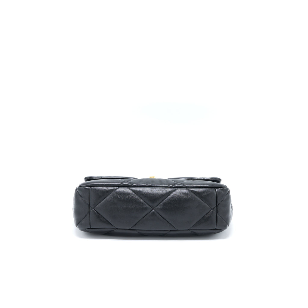 CHANEL MEDIUM 19 BAG LAMBSKIN BLACK MULTICOLOUR HARDWARE