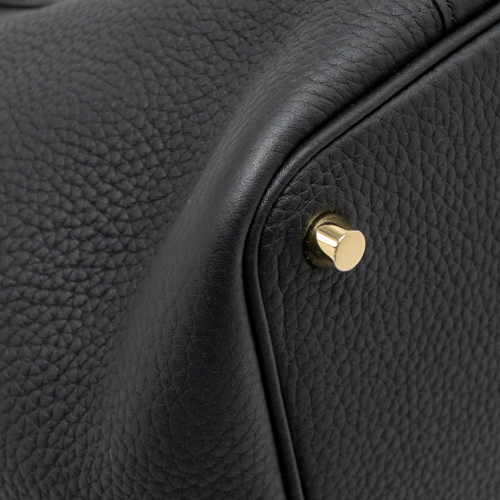 HERMES PICOTIN 18 TOUCH LOCK BAG CLEMENCE/ALLIGATOR MISSISSIPPIENSIS MAT BLACK GHW