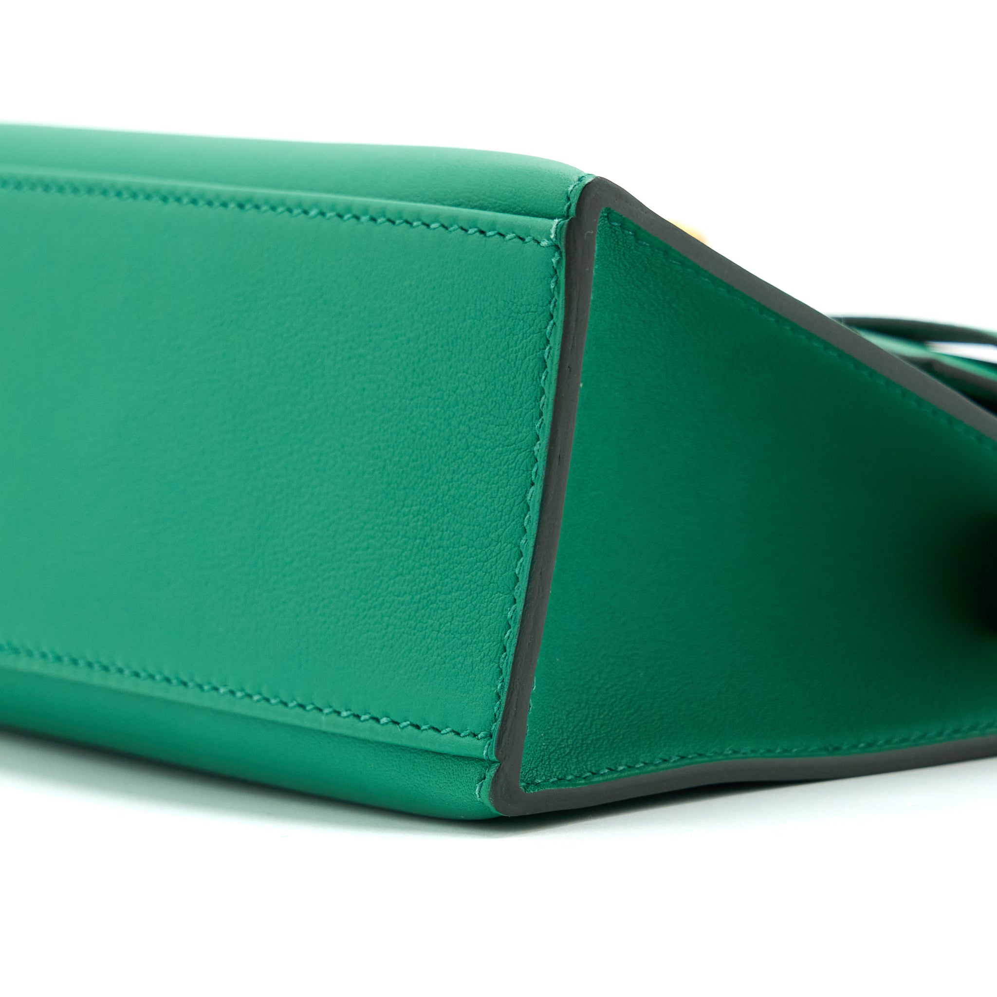 HERMES KELLY POCHETTE SWIFT U4 VERT VERTIGO GHW
