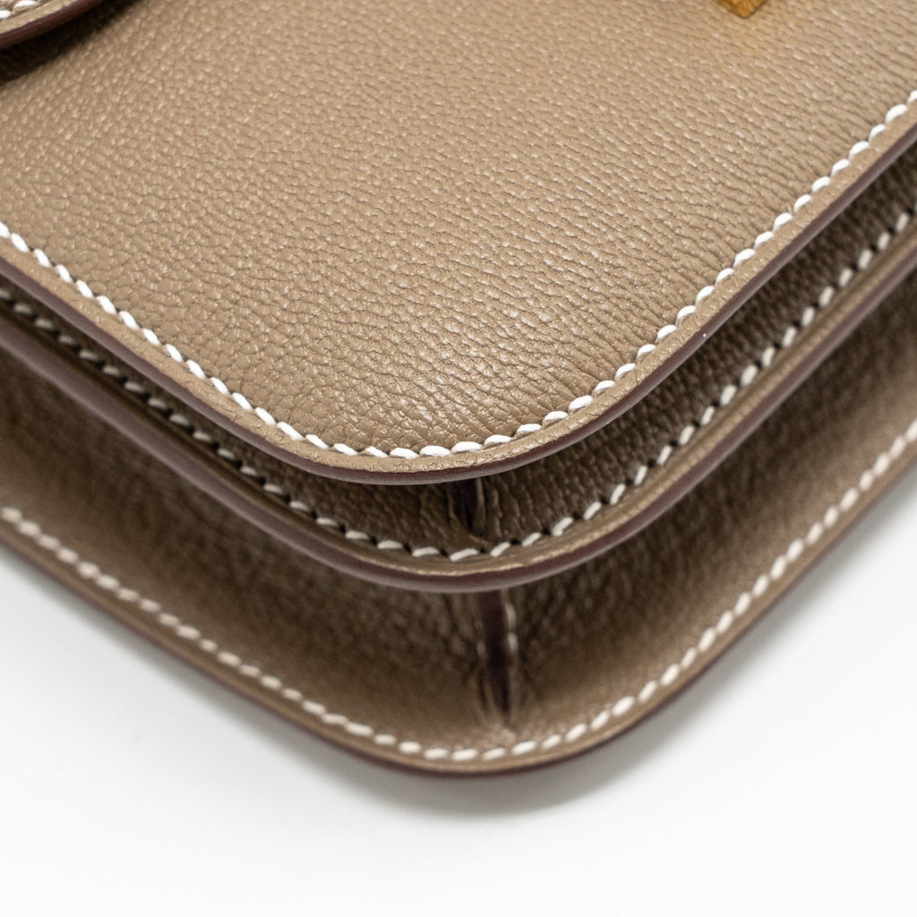 HERMES MINI CONSTANCE CHÈVRE MYSORE ETOUPE GHW
