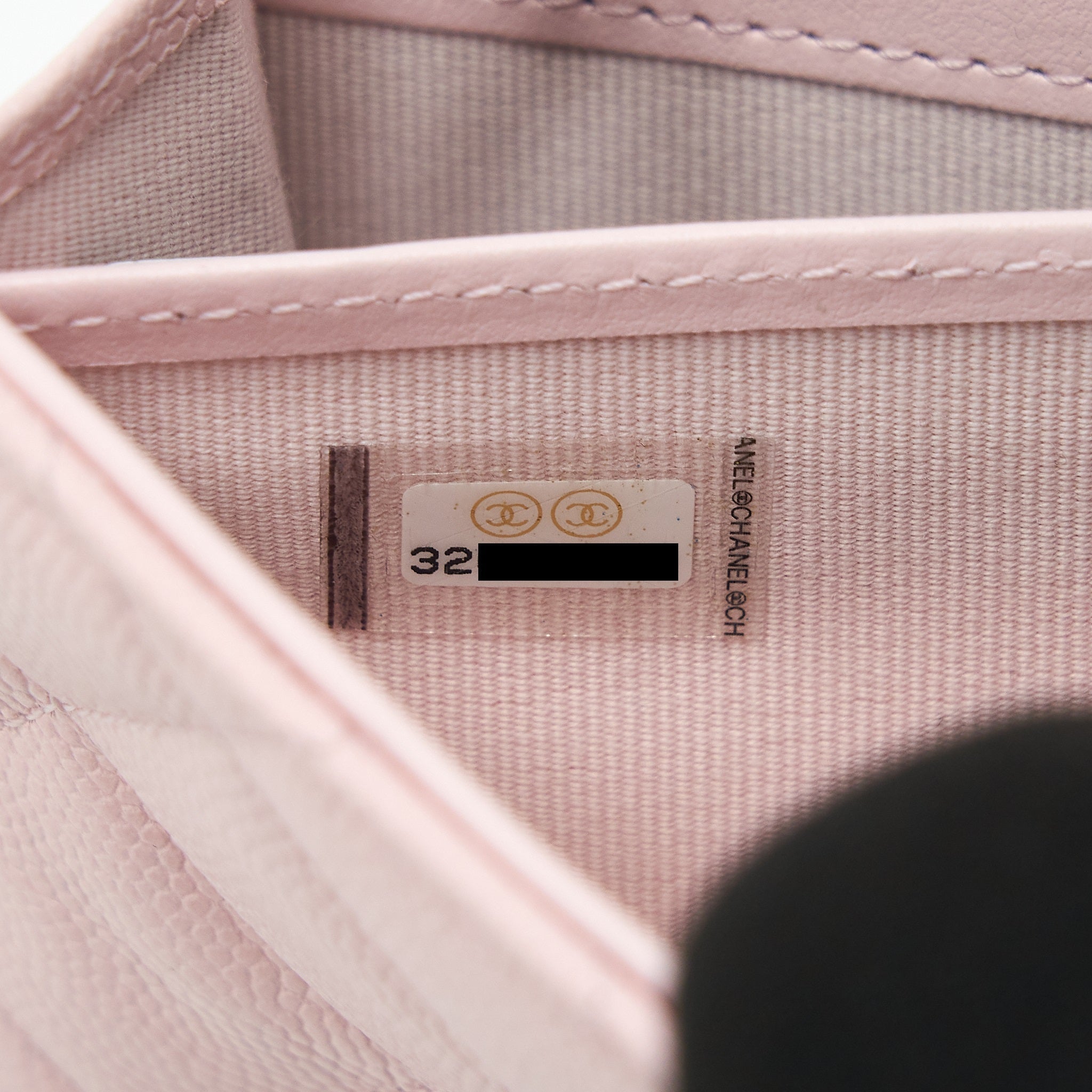 CHANEL 22S DETAILED LOGO FLAP LONG WALLET CAVIAR LIGHT PINK WITH LGHW