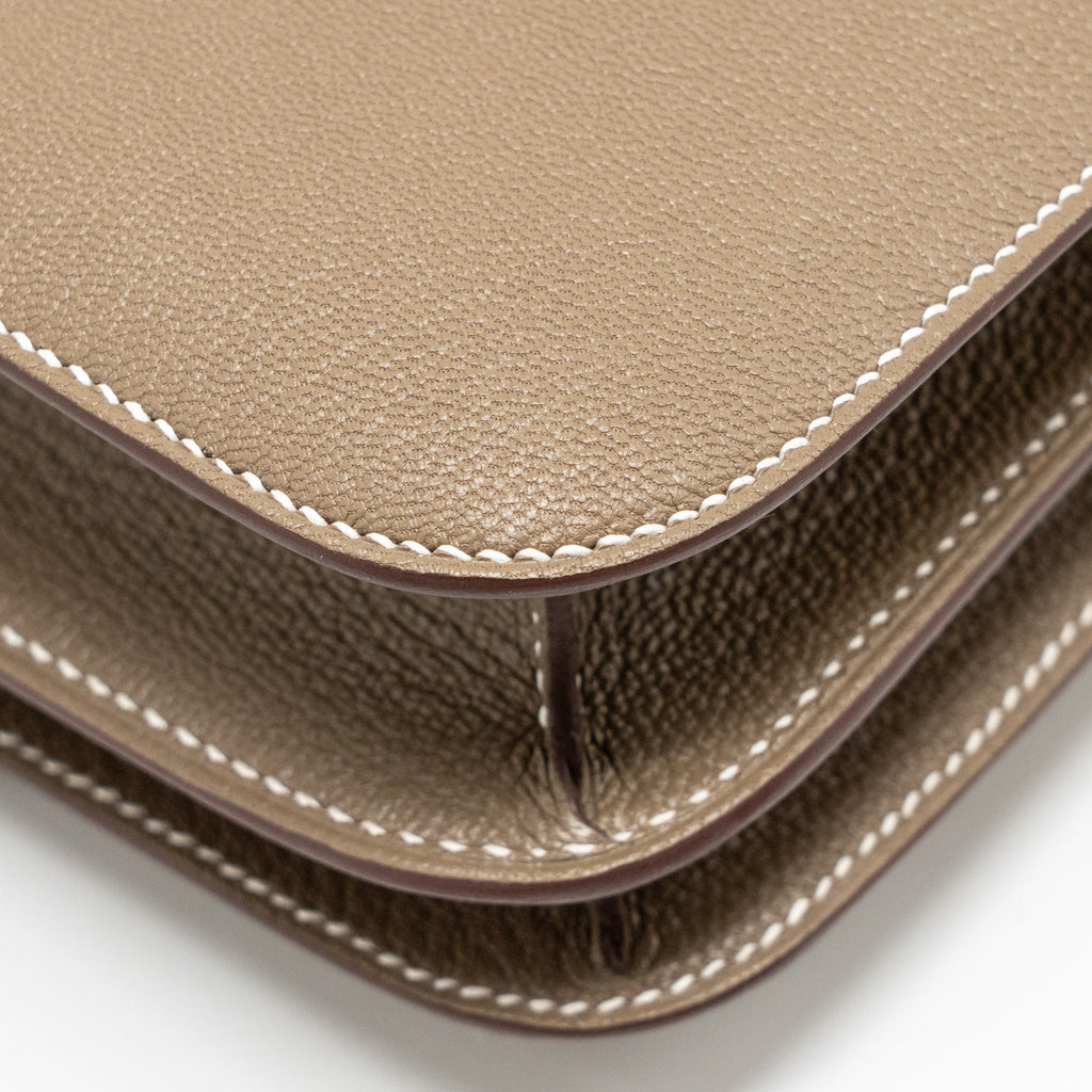 HERMES MINI CONSTANCE CHÈVRE MYSORE ETOUPE GHW