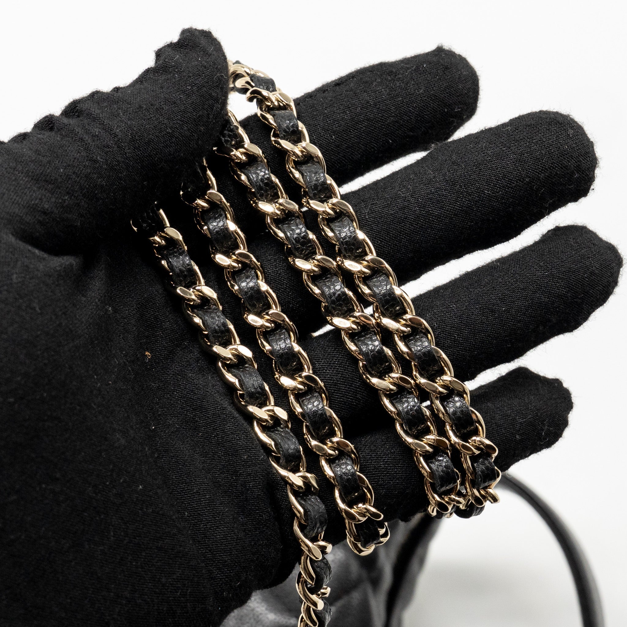 CHANEL 25C QUILTED HOBO BAG CAVIAR BLACK GHW (MICROCHIP)