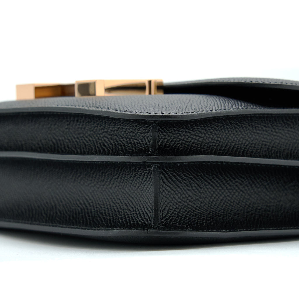 HERMES MINI CONSTANCE EPSOM BLACK RGHW