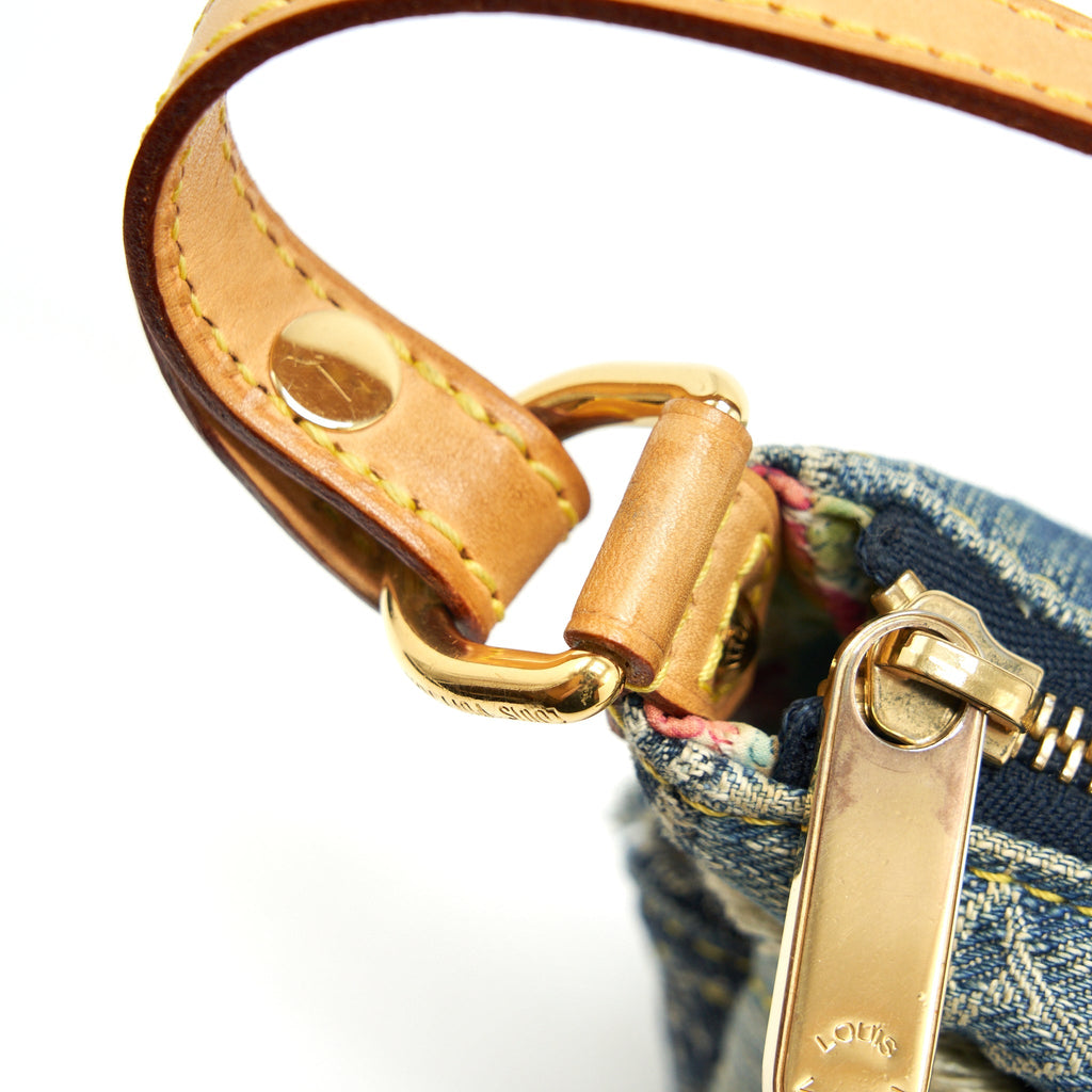 LOUIS VUITTON VINTAGE DENIM SHOULDER BAG MULTICOLOUR