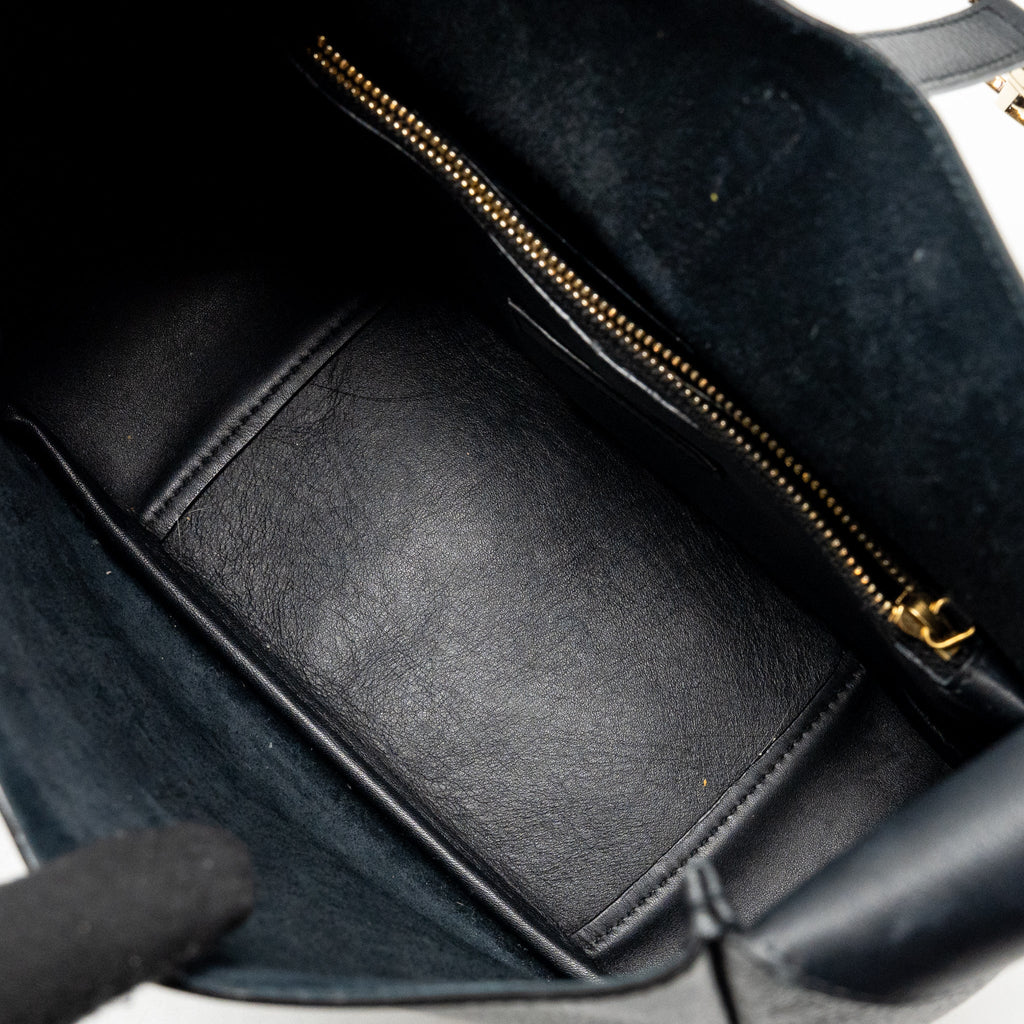 SAINT LAURENT LE 5 A 7 SOFT SMALL BAG CALFSKIN BLACK GHW