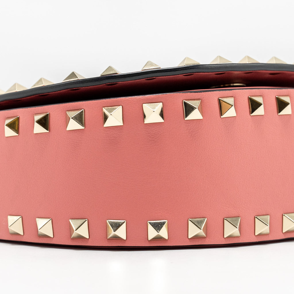 VALENTINO HALF MOON FLAP BAG CALFSKIN PINK LGHW