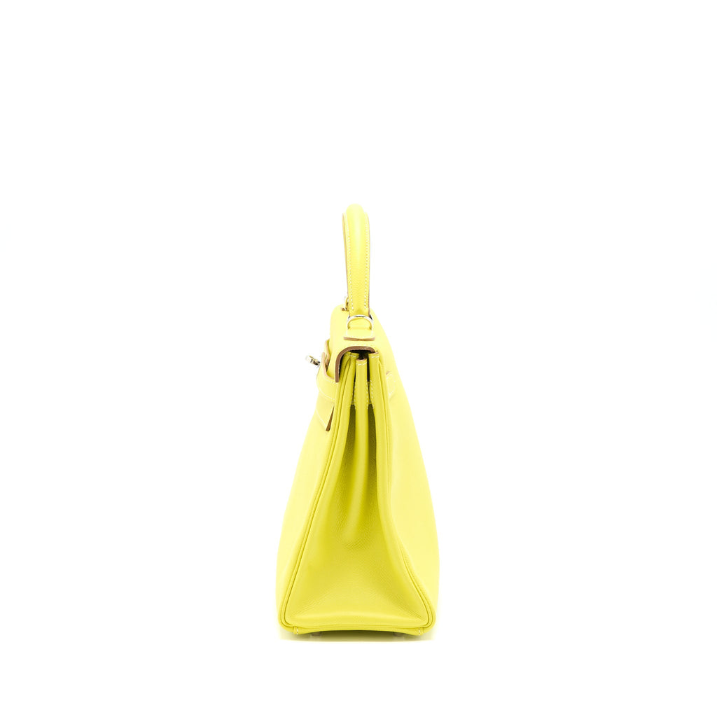 HERMES KELLY 32 EPSOM LIME/GRIS PERLE SHW