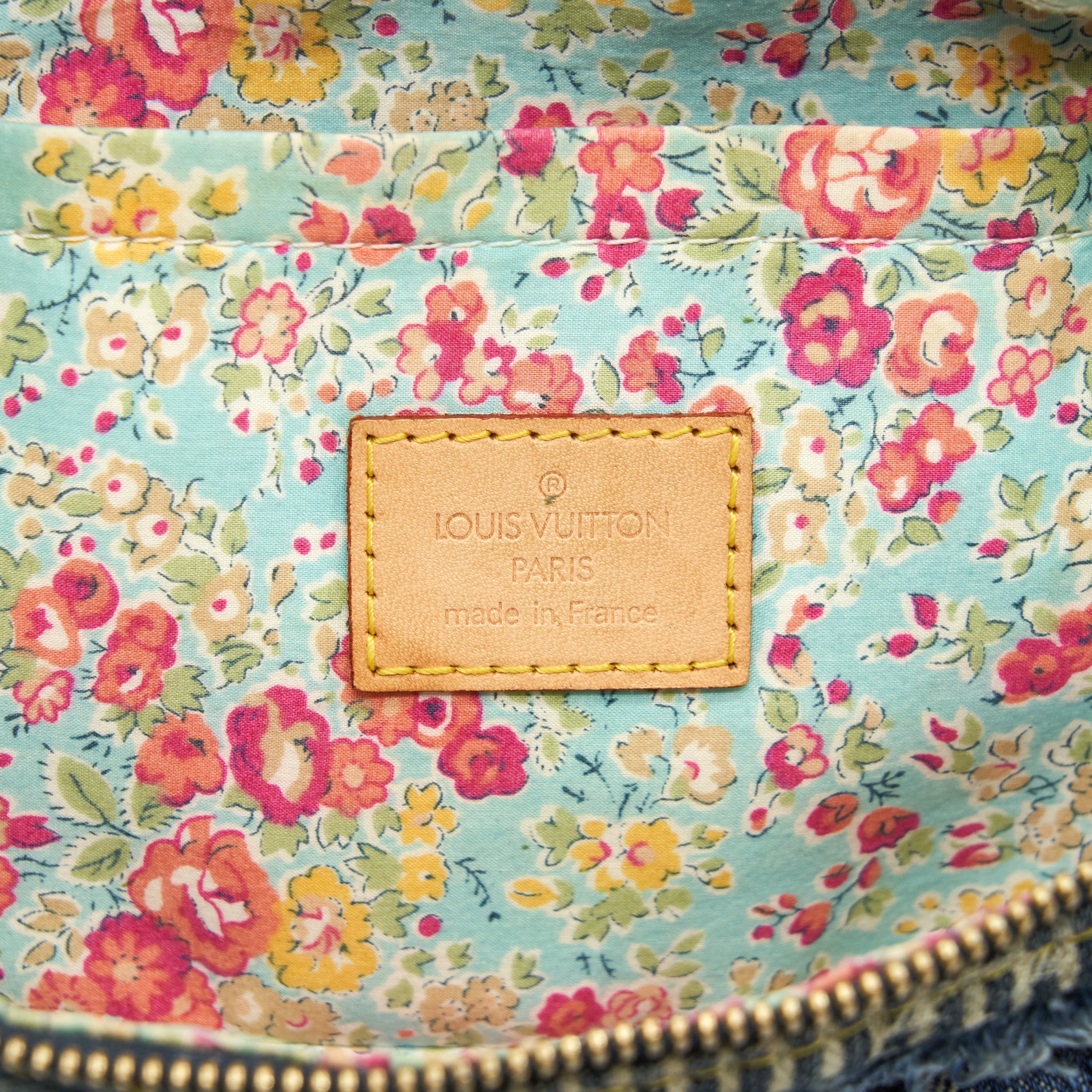 LOUIS VUITTON VINTAGE DENIM SHOULDER BAG MULTICOLOUR