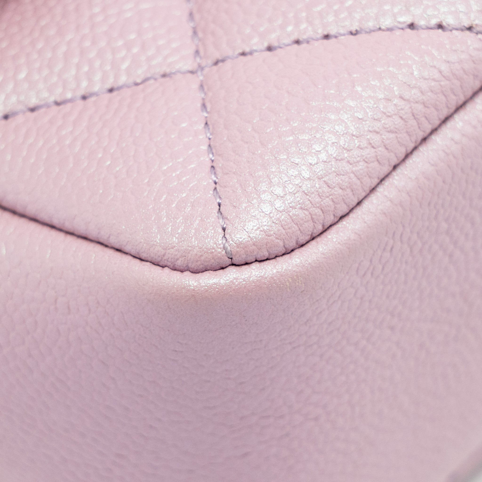 CHANEL 21K MY PERFECT MINI FLAP BAG CAVIAR IRIDESCENT PINK GHW (MICROCHIP)