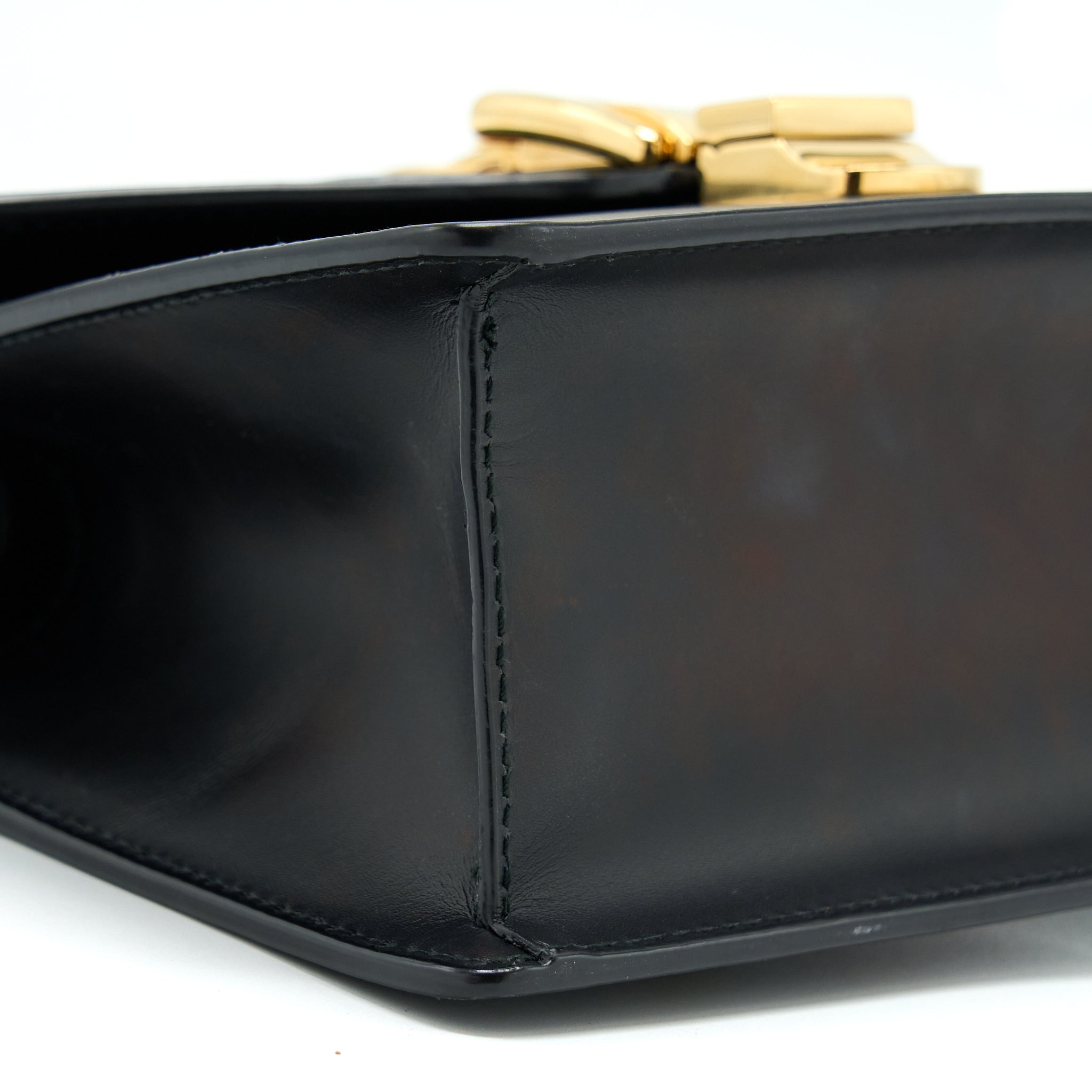 GUCCI MINI TOP HANDLE SYLVIE BAG BLACK GHW