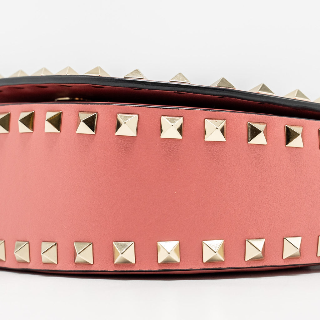 VALENTINO HALF MOON FLAP BAG CALFSKIN PINK LGHW
