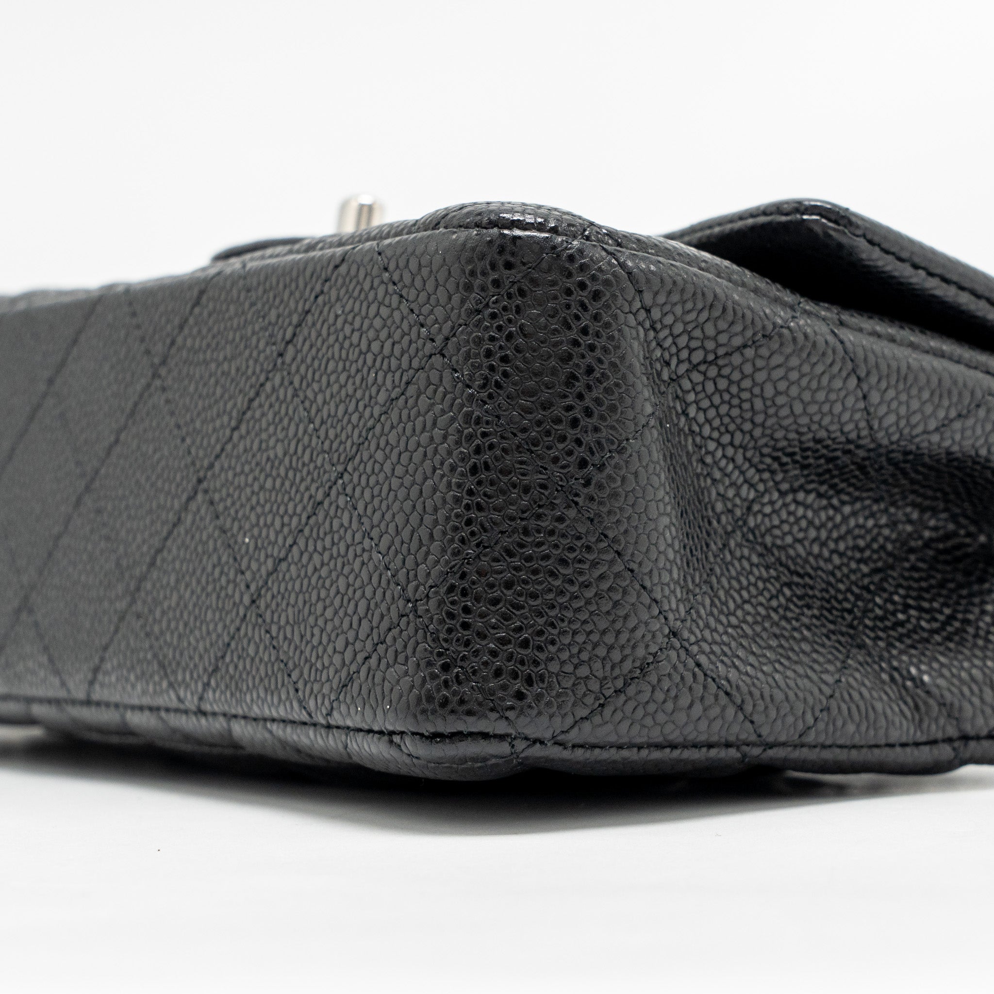 CHANEL MINI RECTANGULAR FLAP BAG CAVIAR BLACK SHW