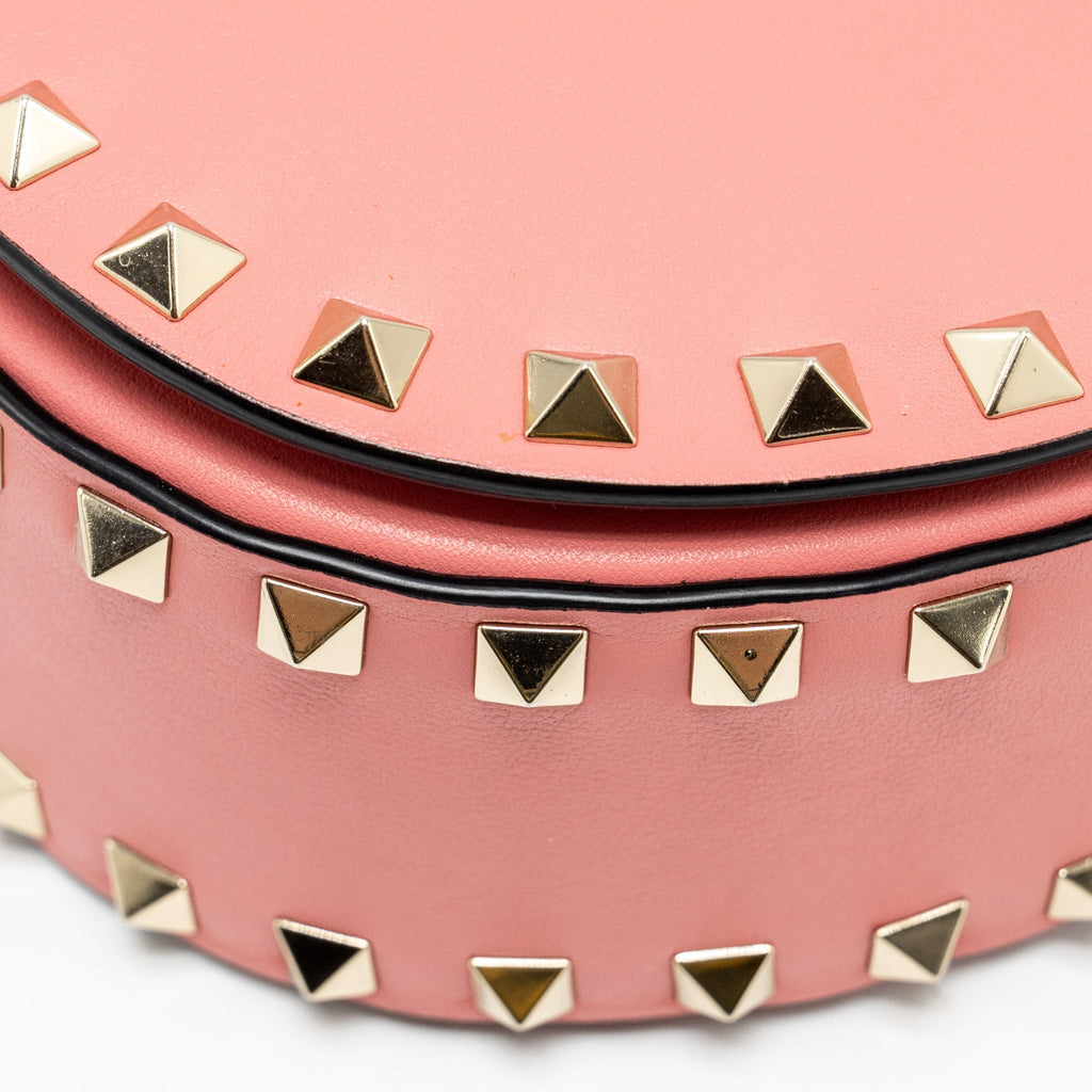 VALENTINO HALF MOON FLAP BAG CALFSKIN PINK LGHW