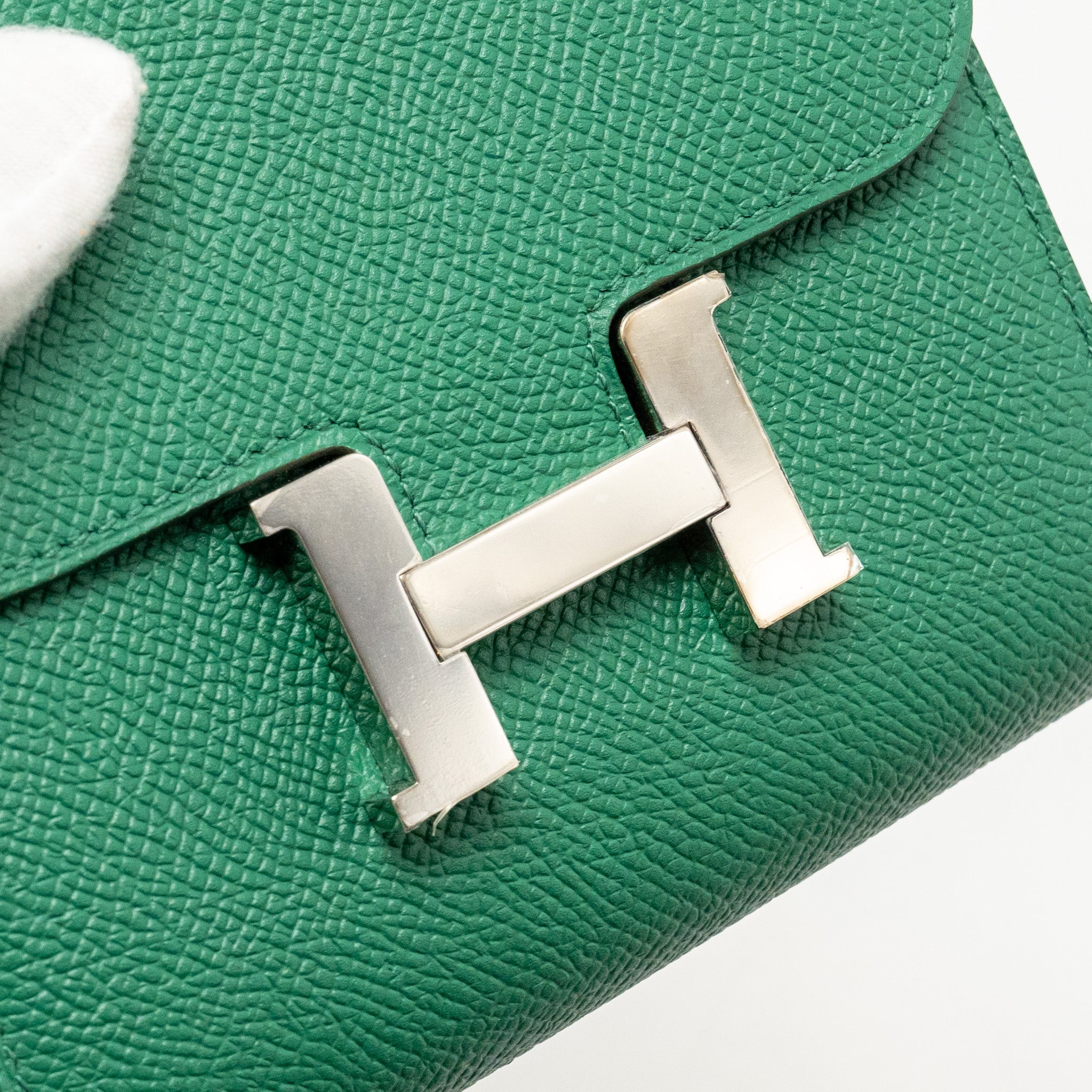 HERMES CONSTANCE COMPACT WALLET EPSOM GREEN SHW