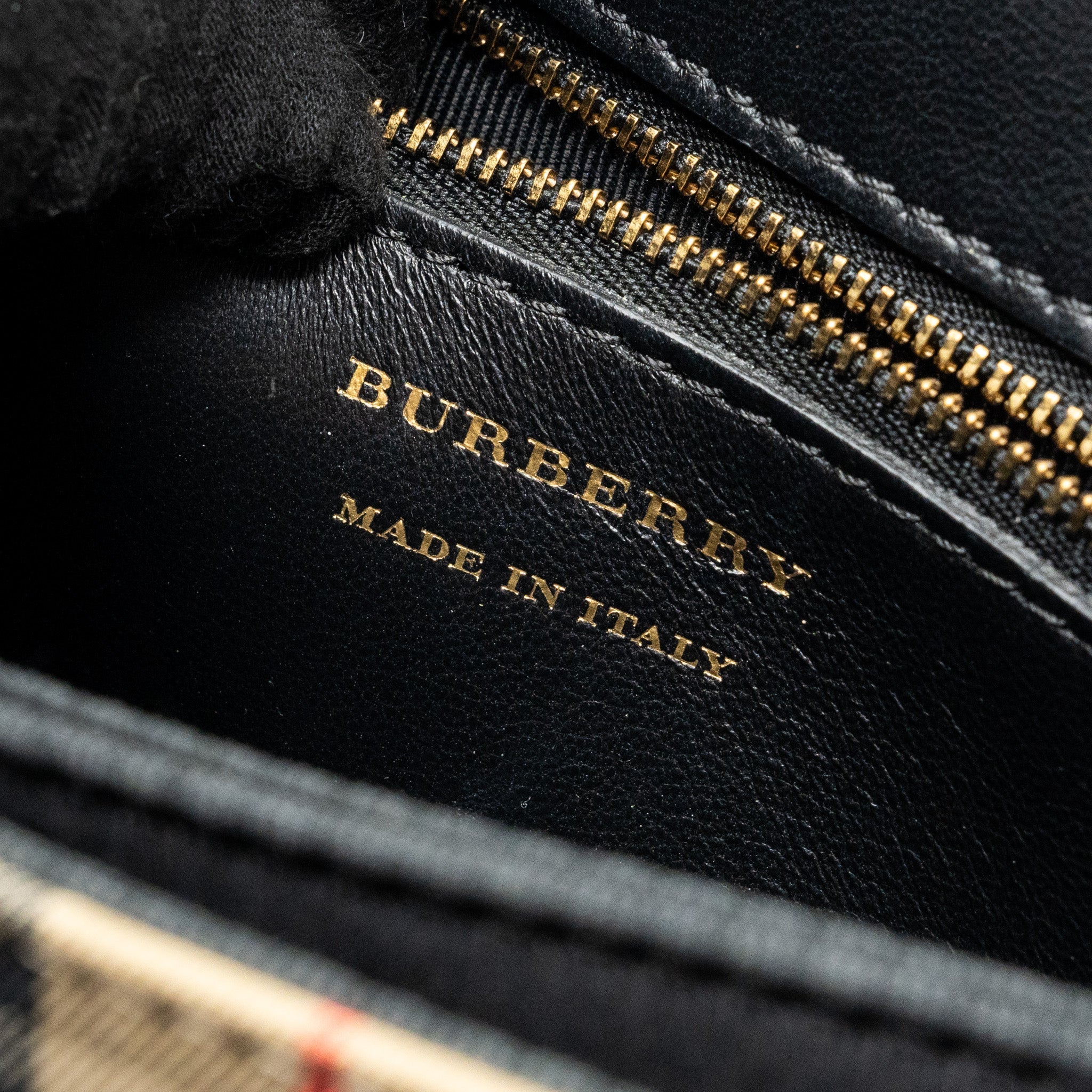 BURBERRY THE 1983 CHECK LINK BAG LEATHER/ CANVAS MULTICOLOUR GHW