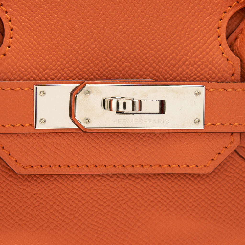 HERMES BIRKIN 30 EPSOM ORANGE SHW