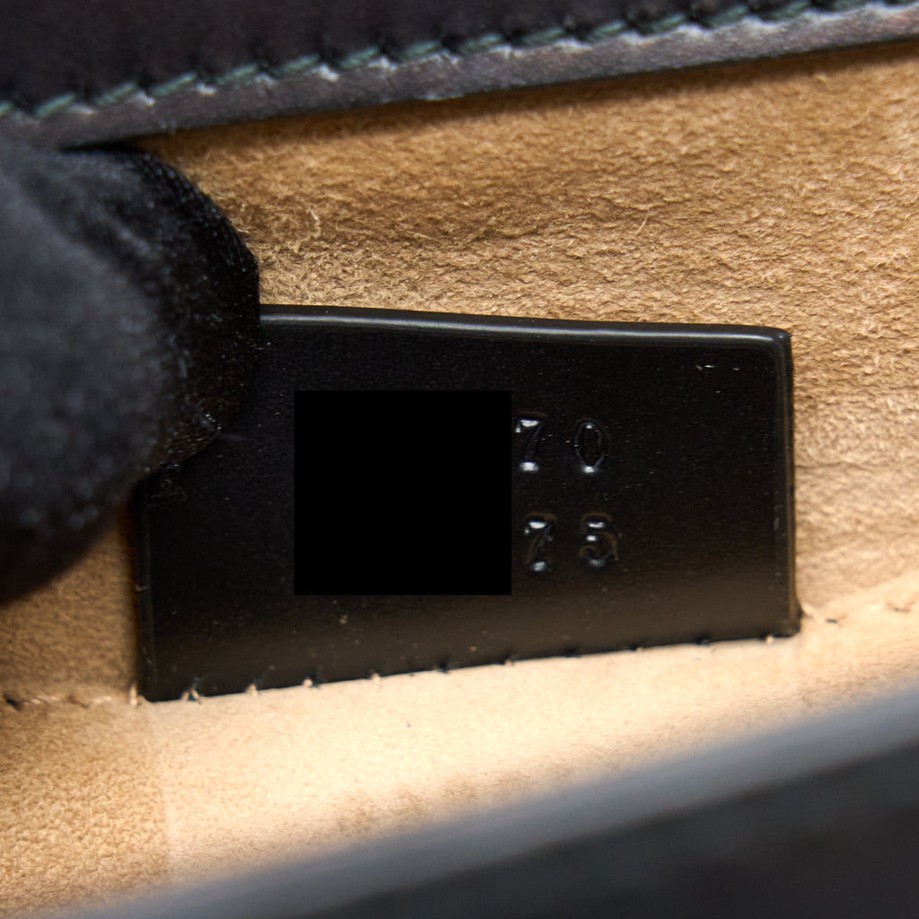 GUCCI MINI TOP HANDLE SYLVIE BAG BLACK GHW