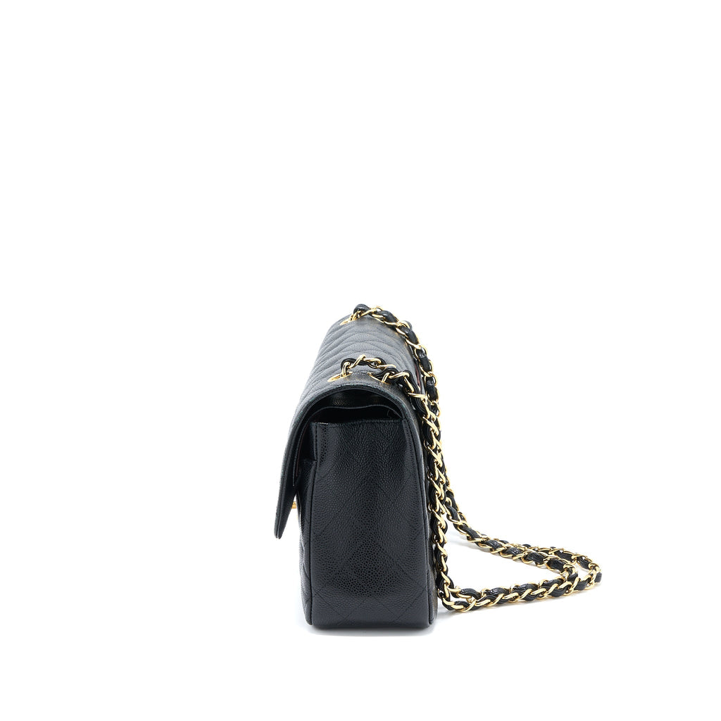 CHANEL JUMBO CLASSIC DOUBLE FLAP BAG CAVIAR BLACK GHW