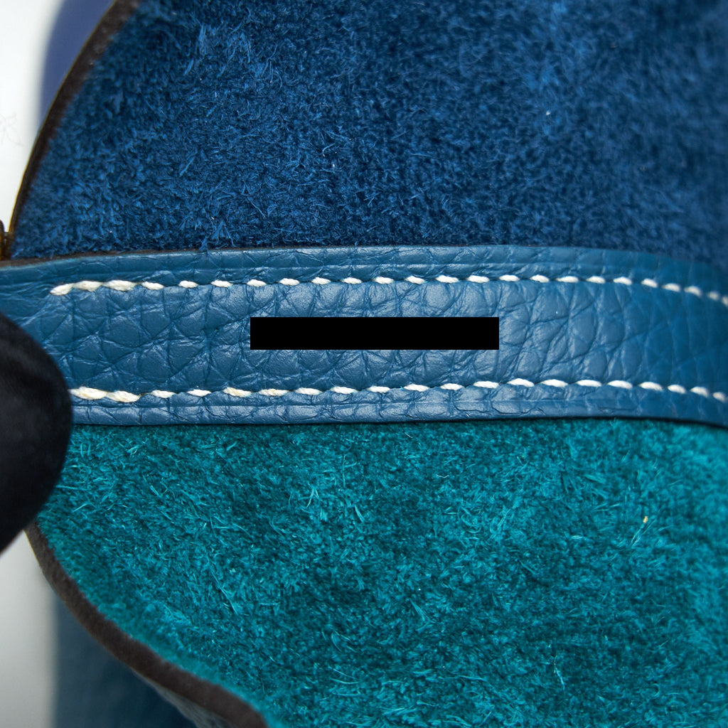 HERMES PICOTIN 18 LOCK BAG VERT BOSPHORE/DEEP BLUE GHW