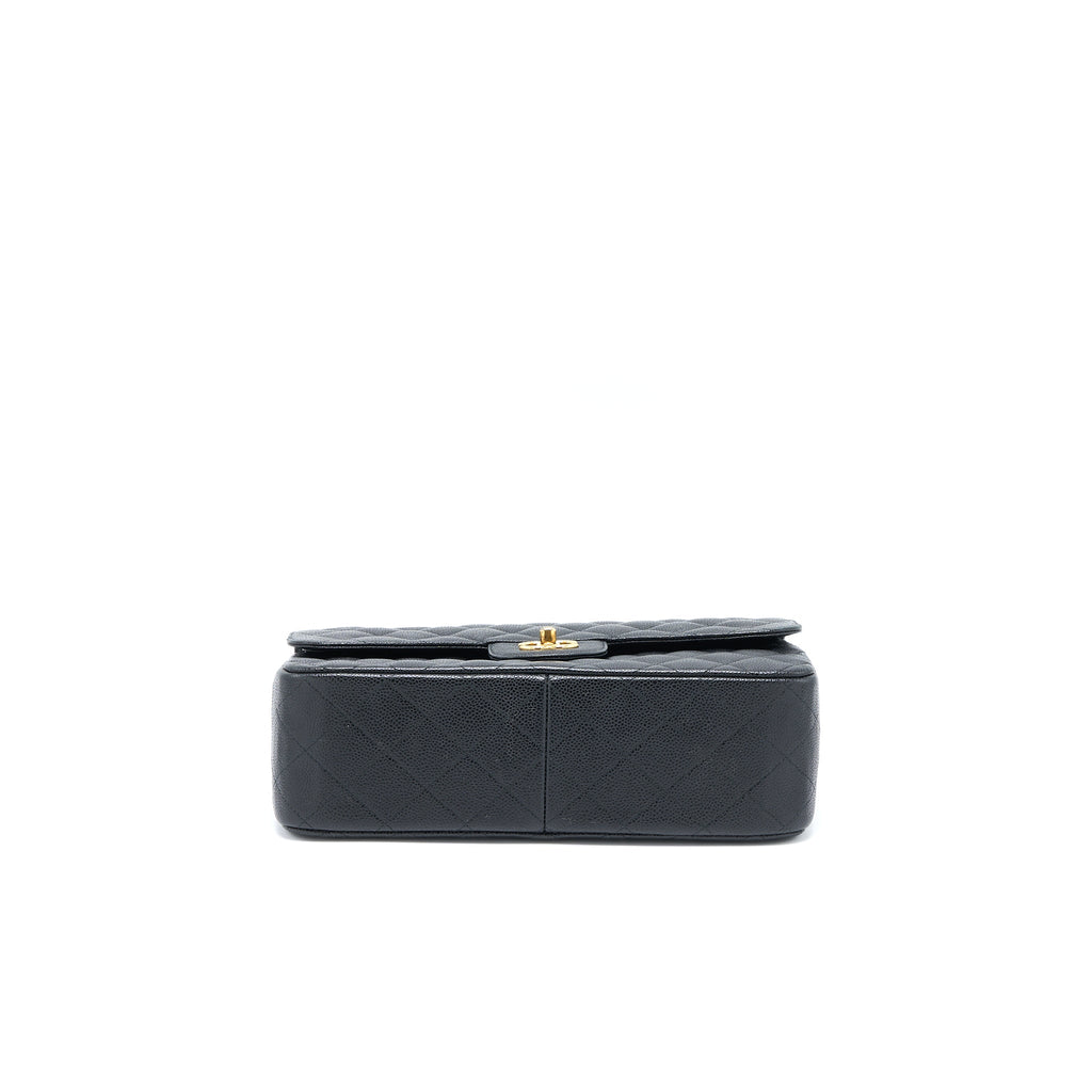 CHANEL JUMBO CLASSIC DOUBLE FLAP BAG CAVIAR BLACK GHW