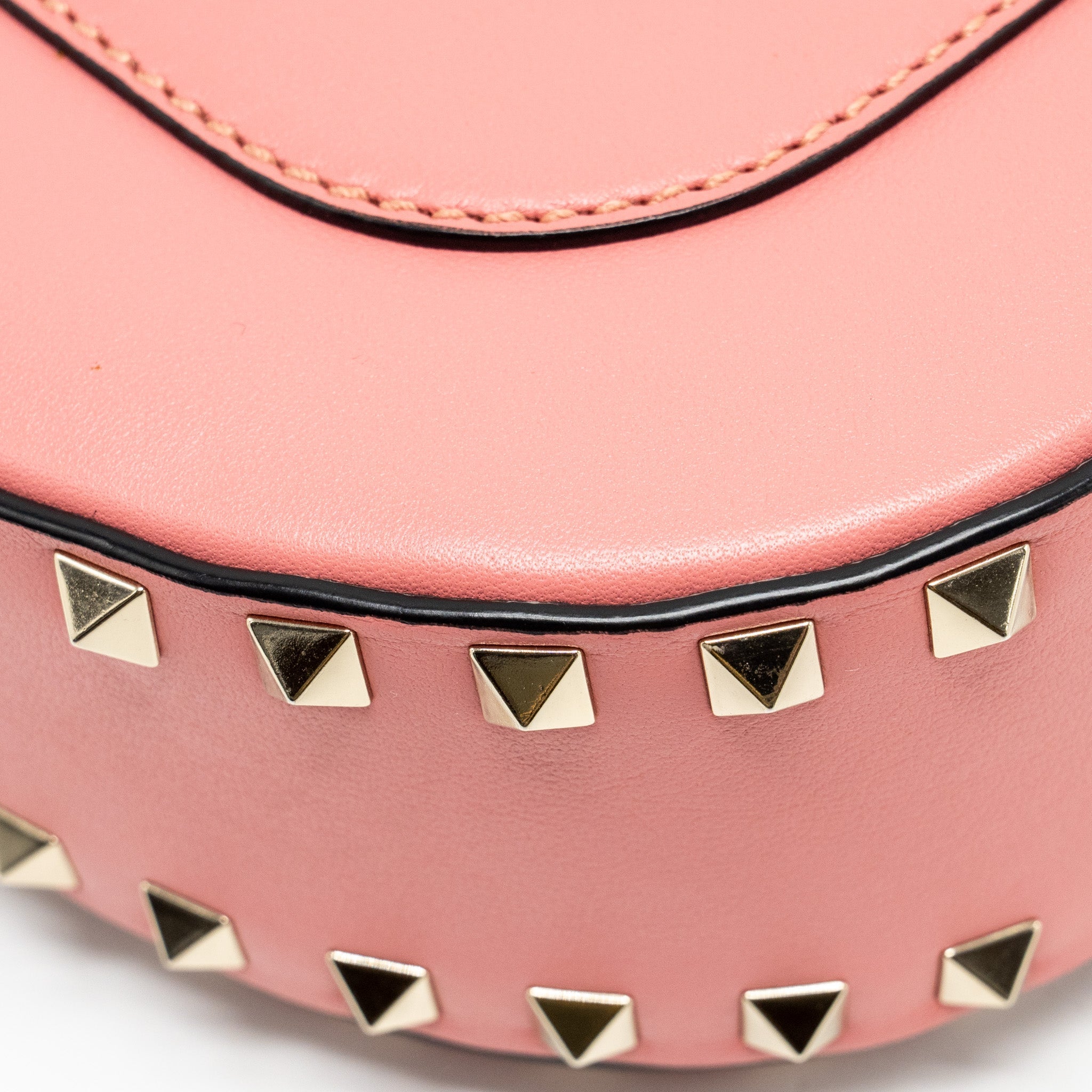 VALENTINO HALF MOON FLAP BAG CALFSKIN PINK LGHW
