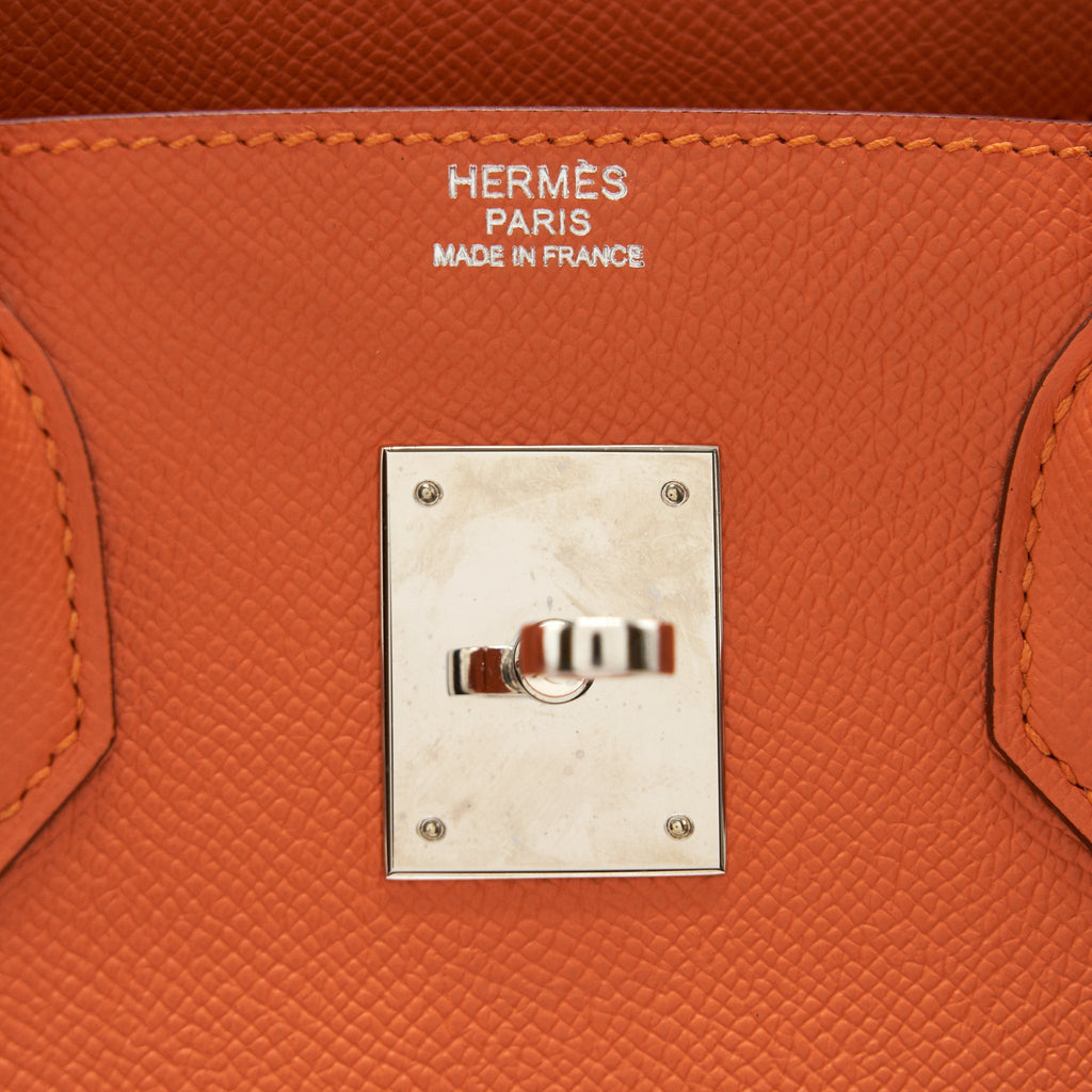 HERMES BIRKIN 30 EPSOM ORANGE SHW
