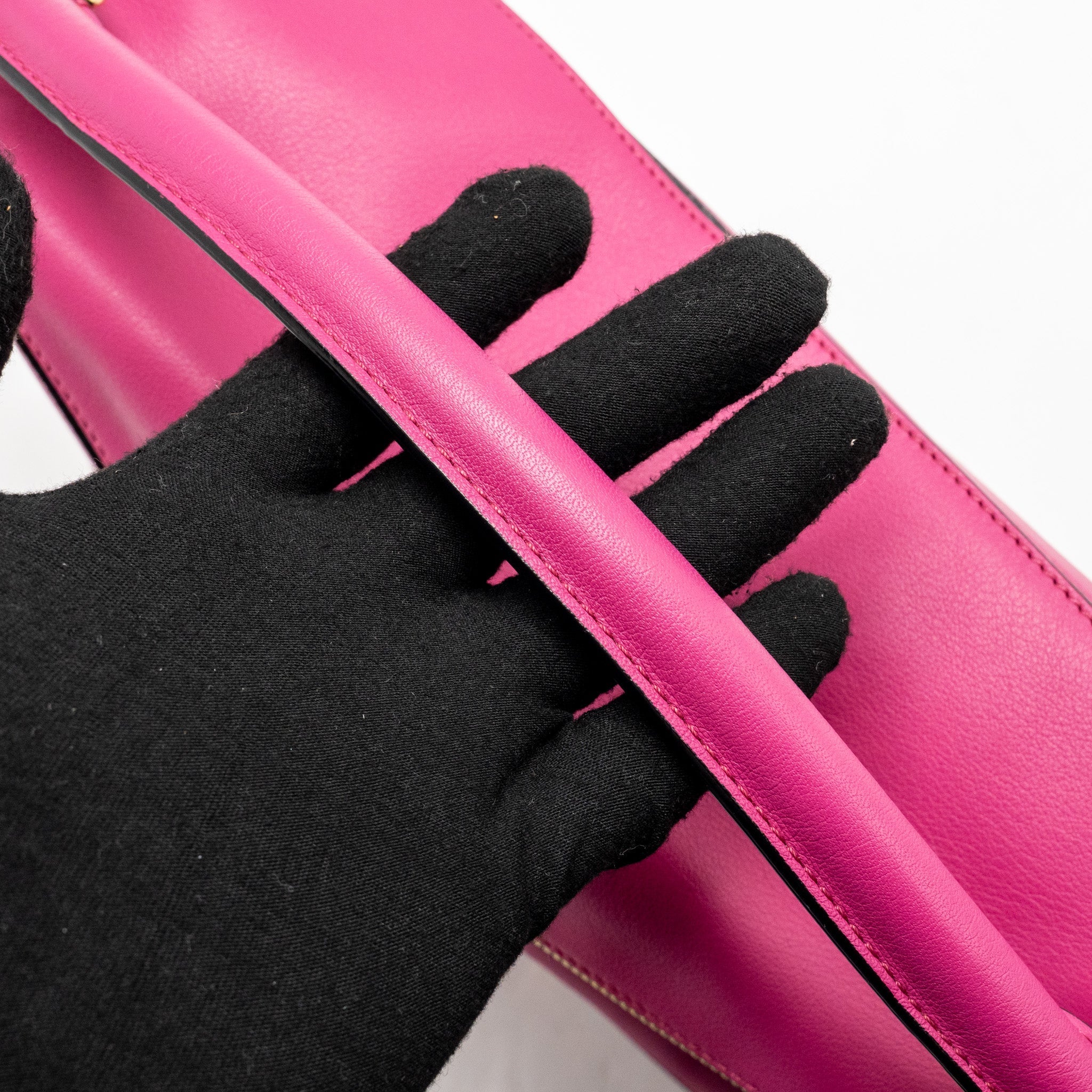 LOEWE MEDIUM PUZZLE BAG CALFSKIN FUCHSIA GHW