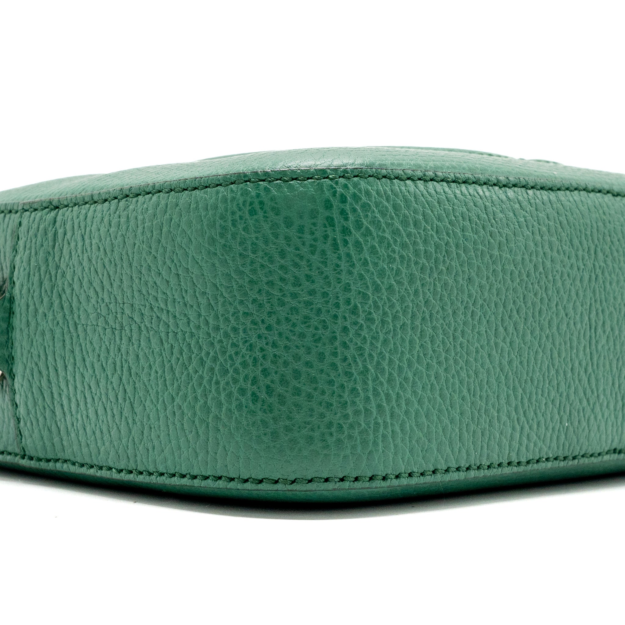GUCCI DISCO SOHO CAMERA BAG CALFSKIN GREEN LGHW