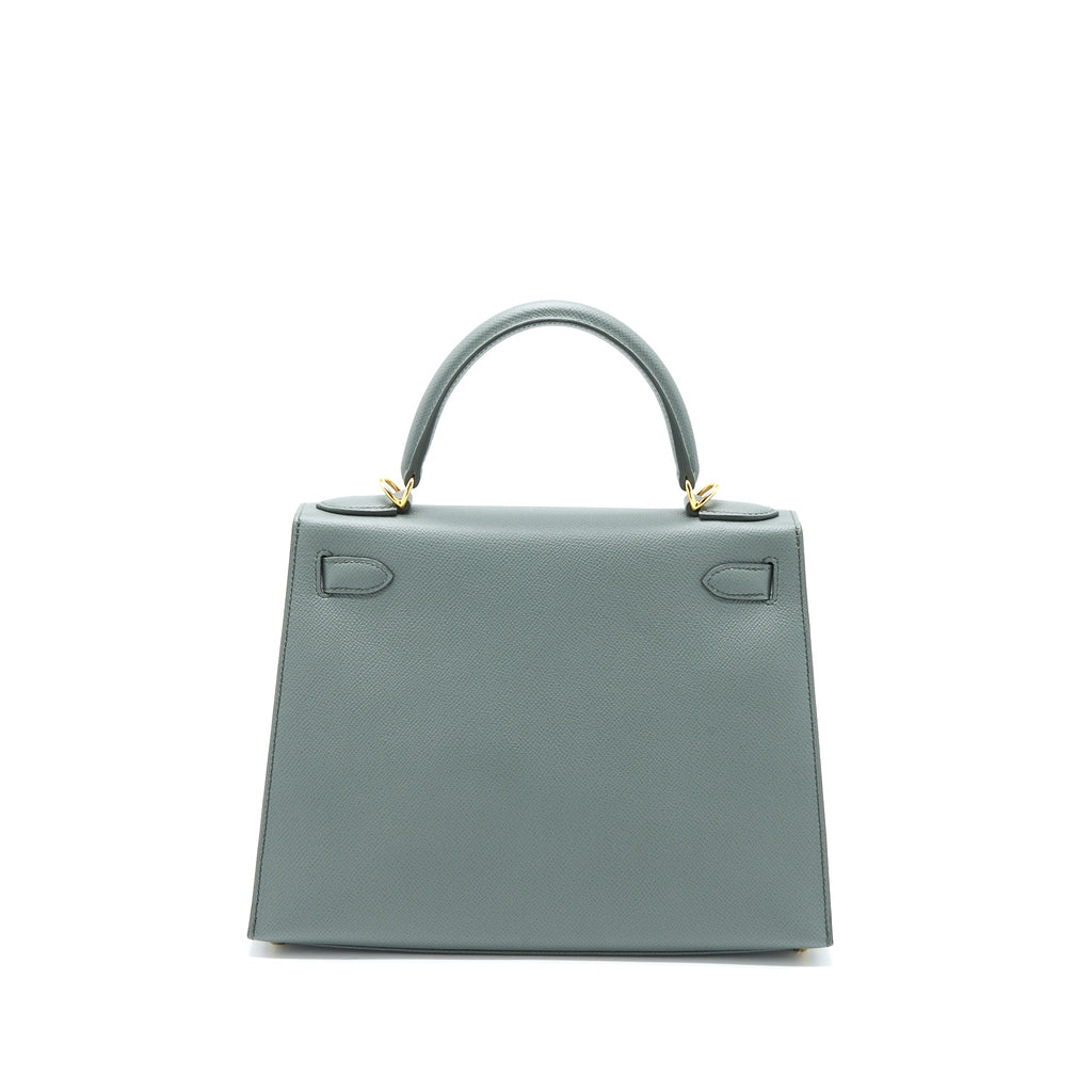 HERMES KELLY 28 EPSOM VERT AMANDE GHW