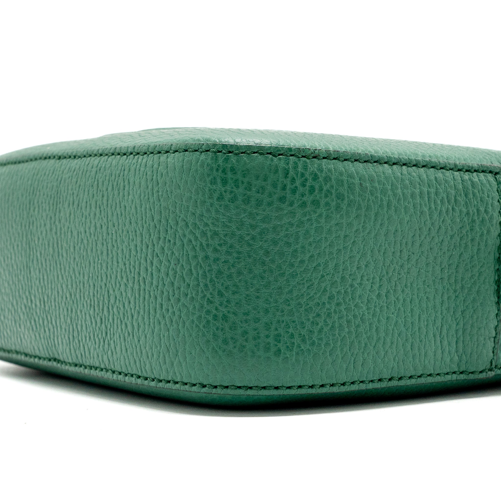 GUCCI DISCO SOHO CAMERA BAG CALFSKIN GREEN LGHW