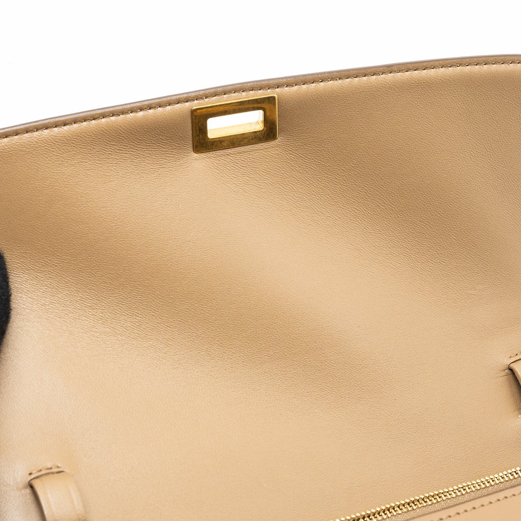 CELINE MEDIUM CLASSIC BOX BAG CALFSKIN BEIGE GHW