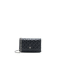 CHANEL CLASSIC WALLET ON CHAIN CAVIAR BLACK SHW (MICROCHIP)