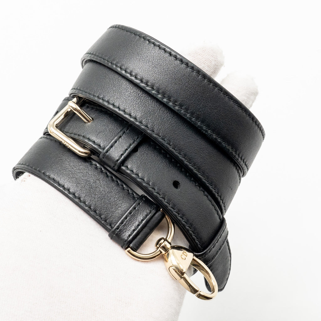 DIOR MEDIUM LADY DIOR EMBELLISHED CANNAGE LIMITED EDITION CALFSKIN BLACK LGHW