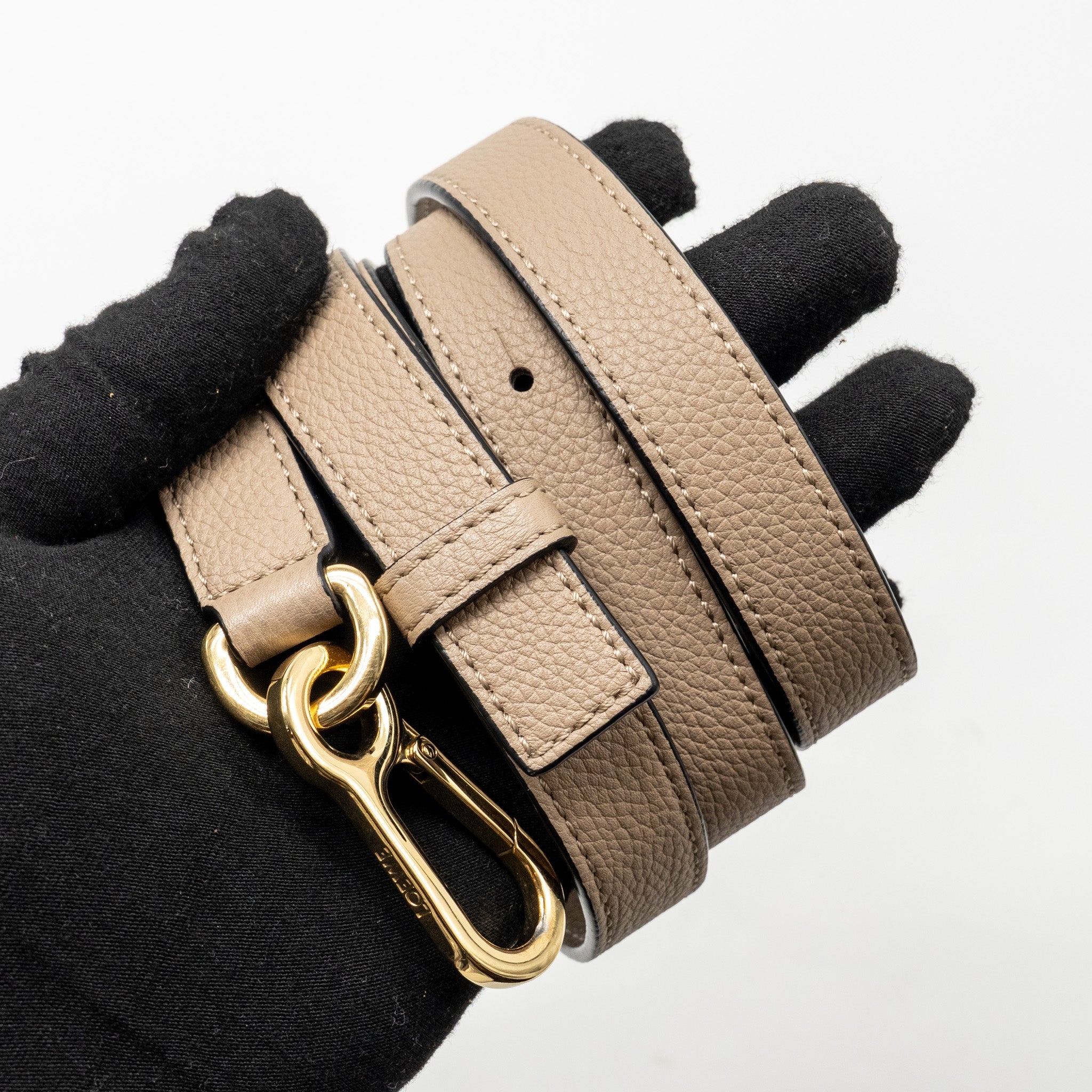 LOEWE SMALL PUZZLE BAG SOFT GRAINED CALFSKIN SAND GHW