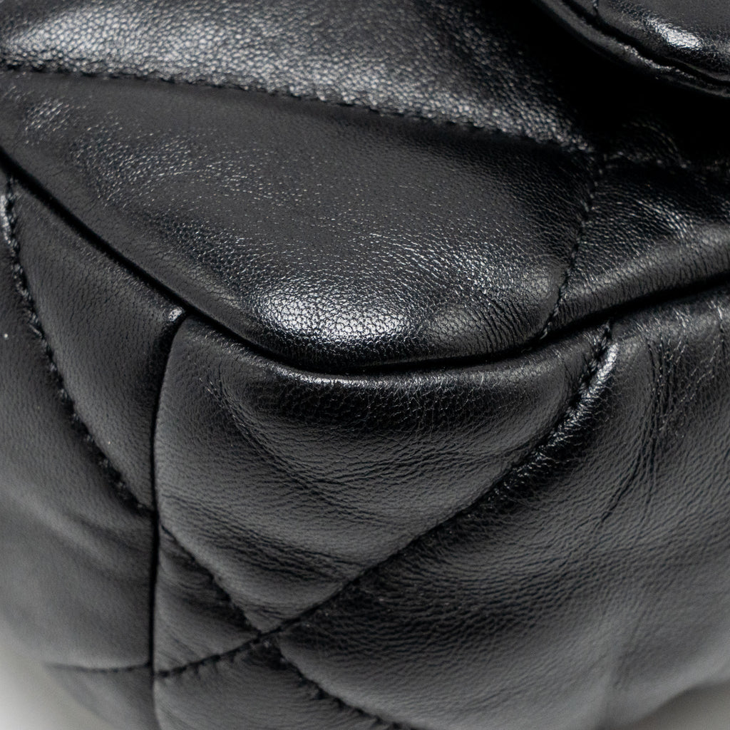 CHANEL SMALL 19 BAG LAMBSKIN BLACK MULTICOLOR HARDWARE (MICROCHIP)