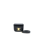 CELINE MINI TRIOMPHE IN SHINY CALFSKIN BLACK GHW