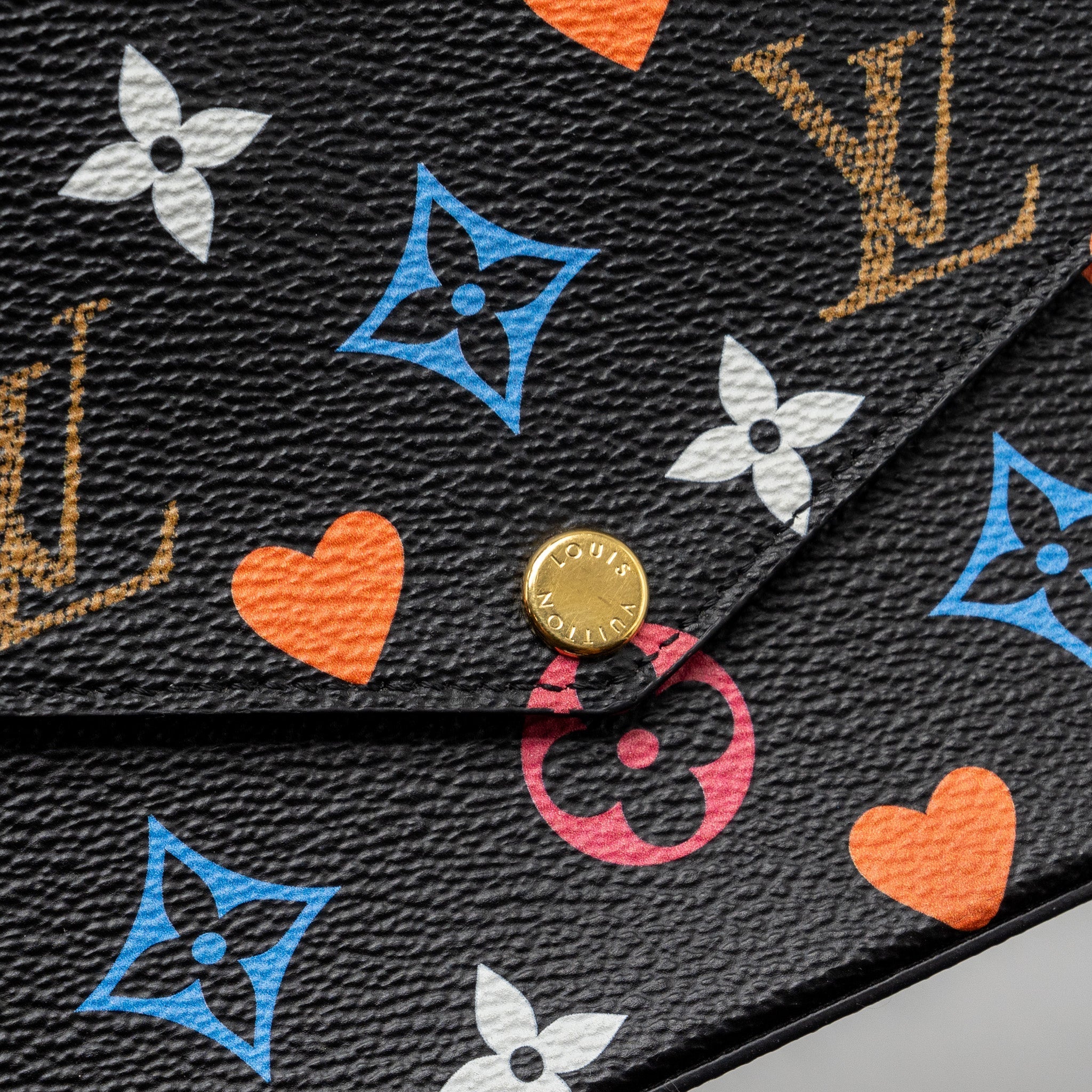 LOUIS VUITTON FELICIE POCHETTE GAME ON LIMITED EDITION MONOGRAM CANVAS GHW